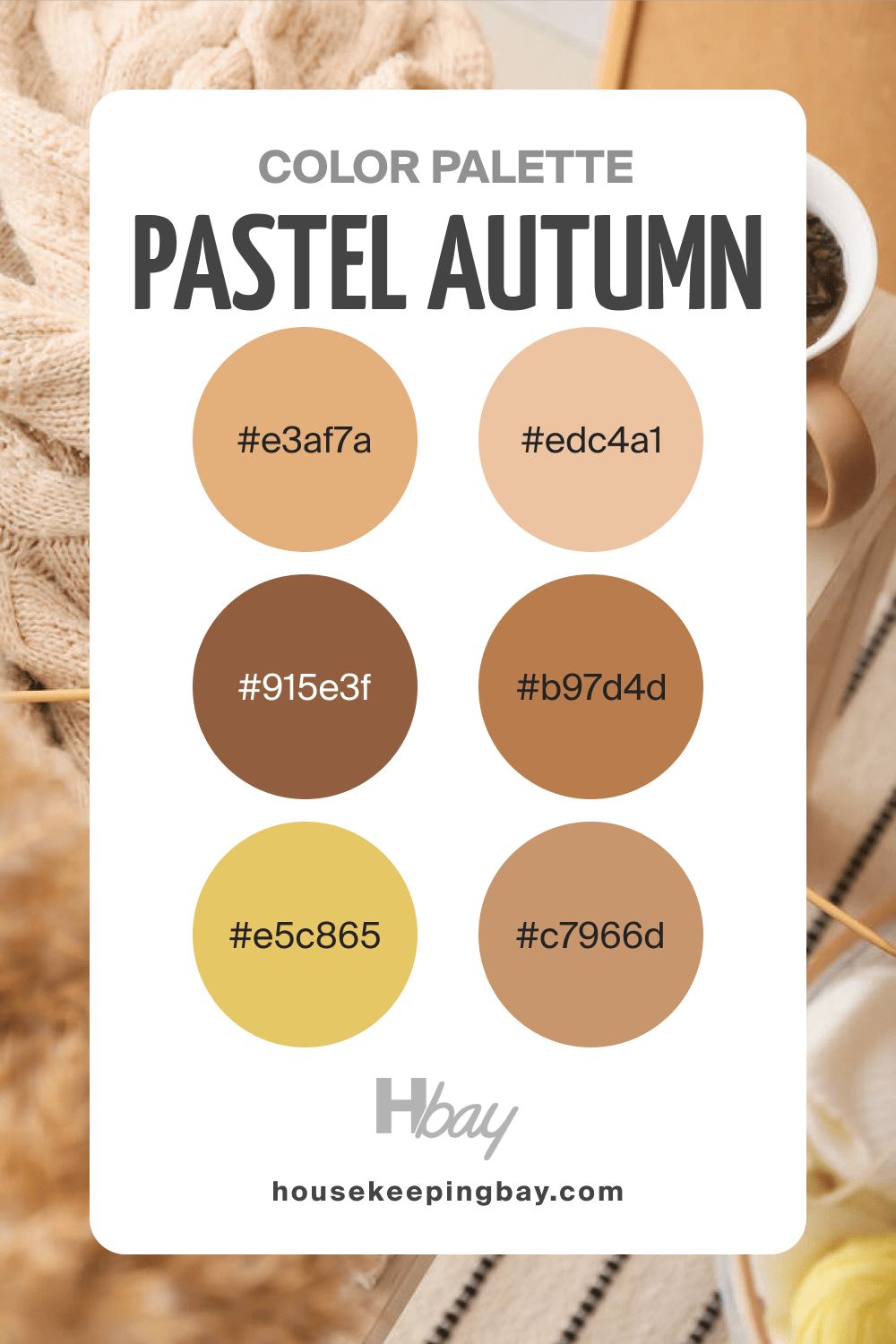 Autumn color palette pastel