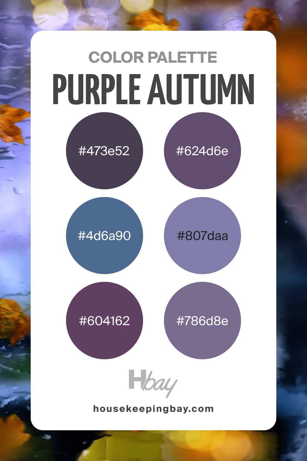 Autumn color palette purple