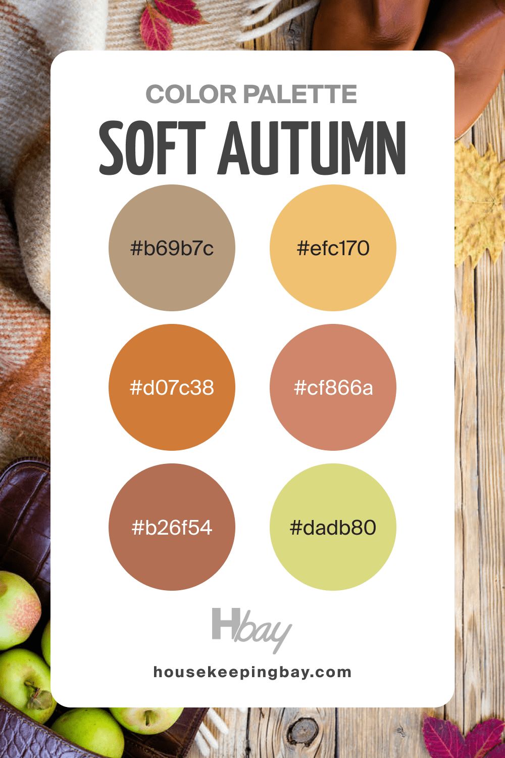 Autumn color palette soft
