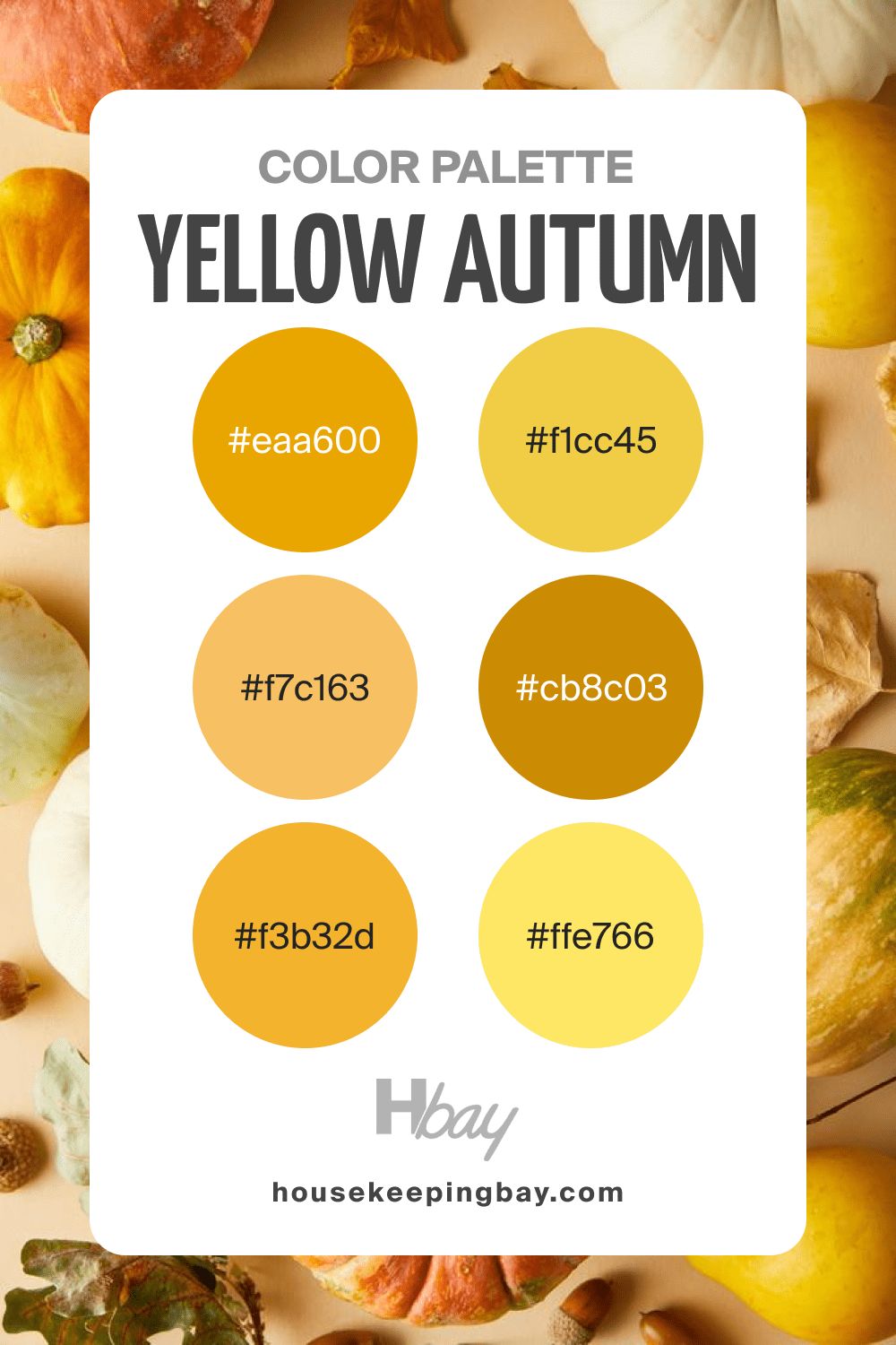 Autumn color palette yellow