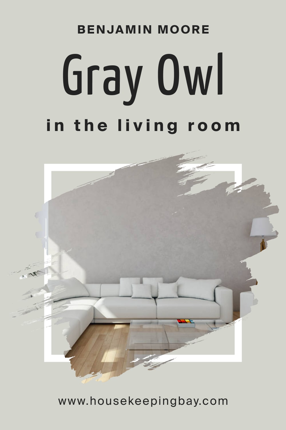 Benjamin Moore. Gray Owl 2137 60 in the Living Room