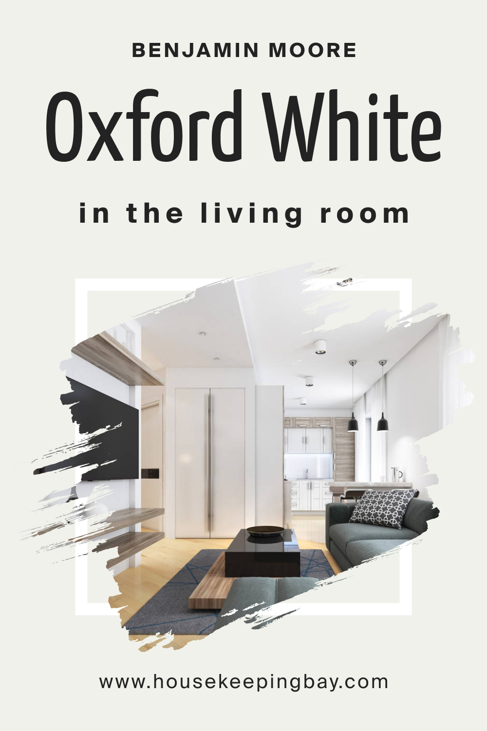 Benjamin Moore. Oxford White CC 30 in the Living Room