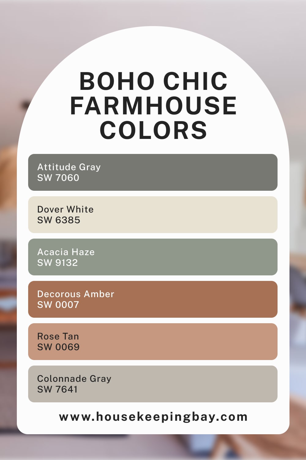 Boho Chic Farmhouse Color Palette