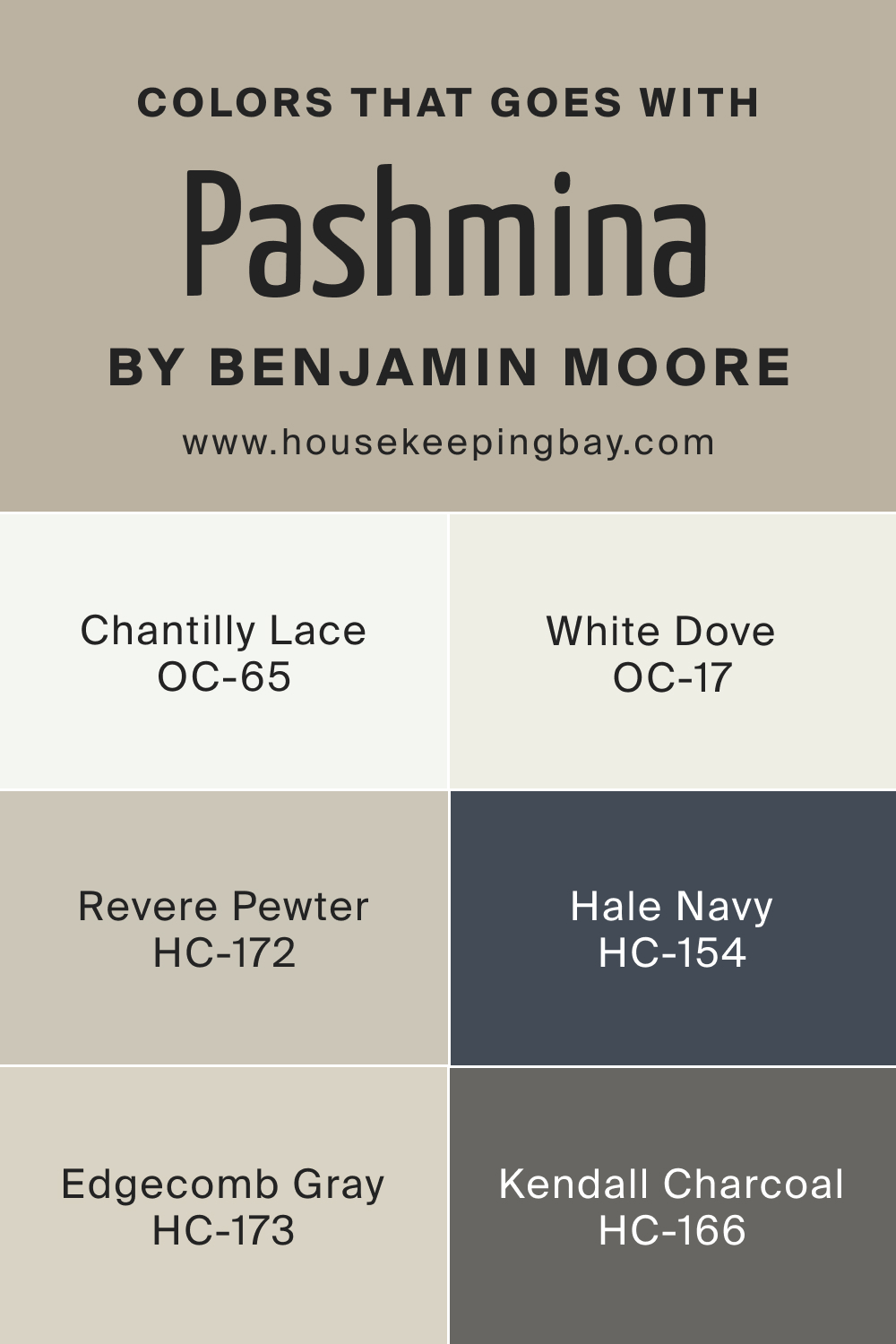 Colors That Go With the Pashmina Paint by Benjamin Moore