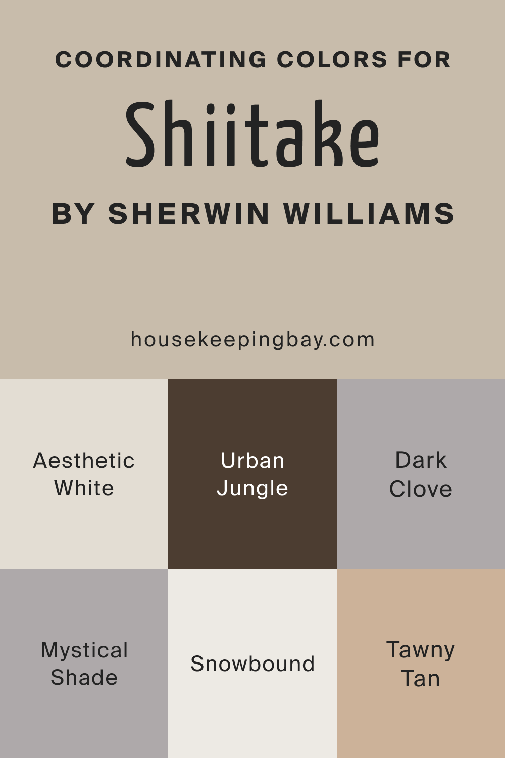 Coordinating Colors For SW Shiitake