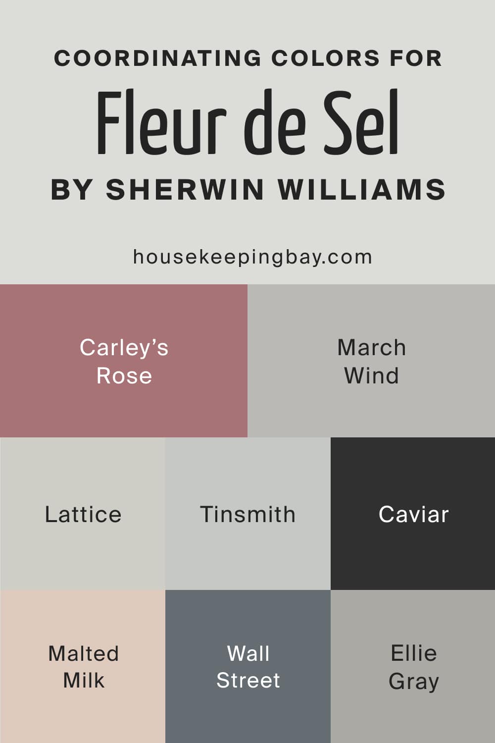 Coordinating Colors for Fleur de Sel SW 7666 by Sherwin Williams