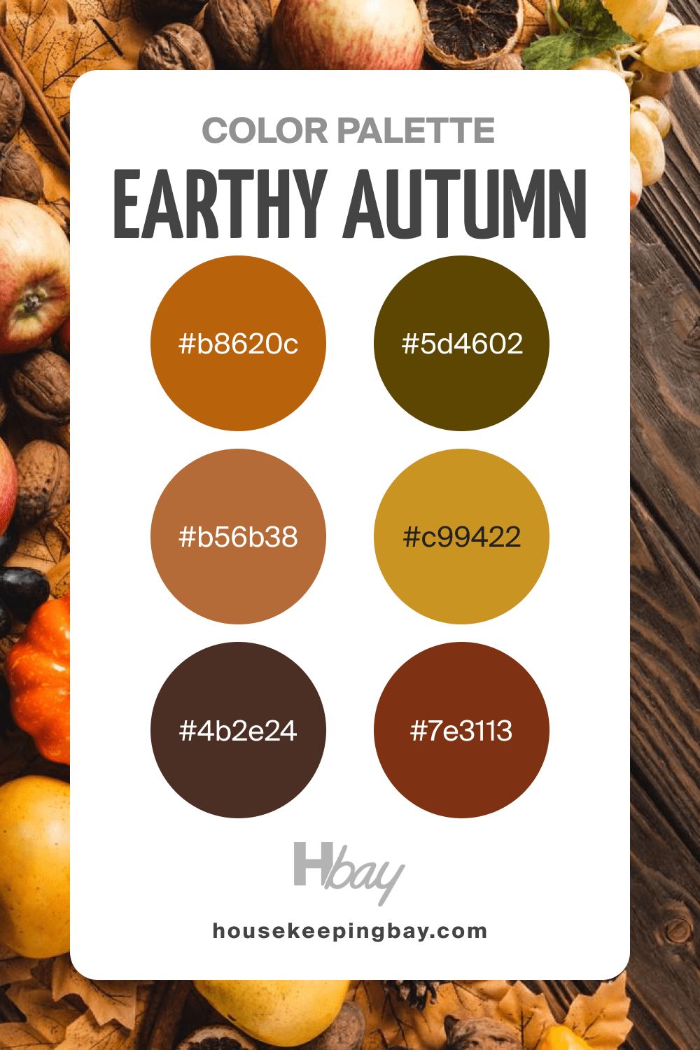 Earthy autumn color palette