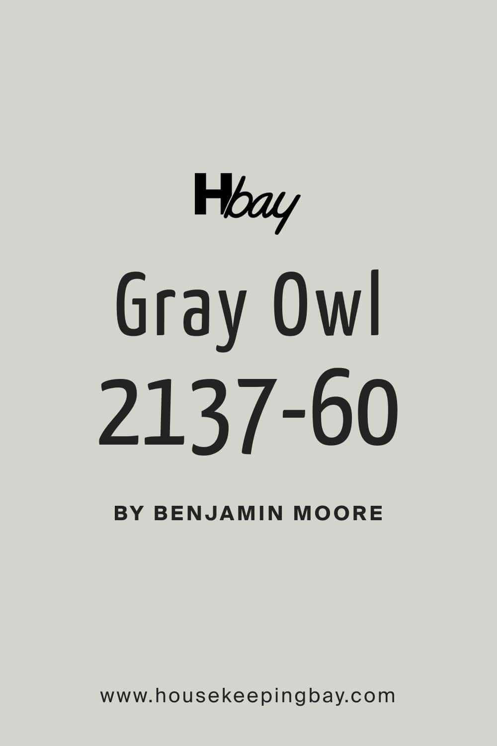 Gray Owl 2137 60 by Benjamin Moore