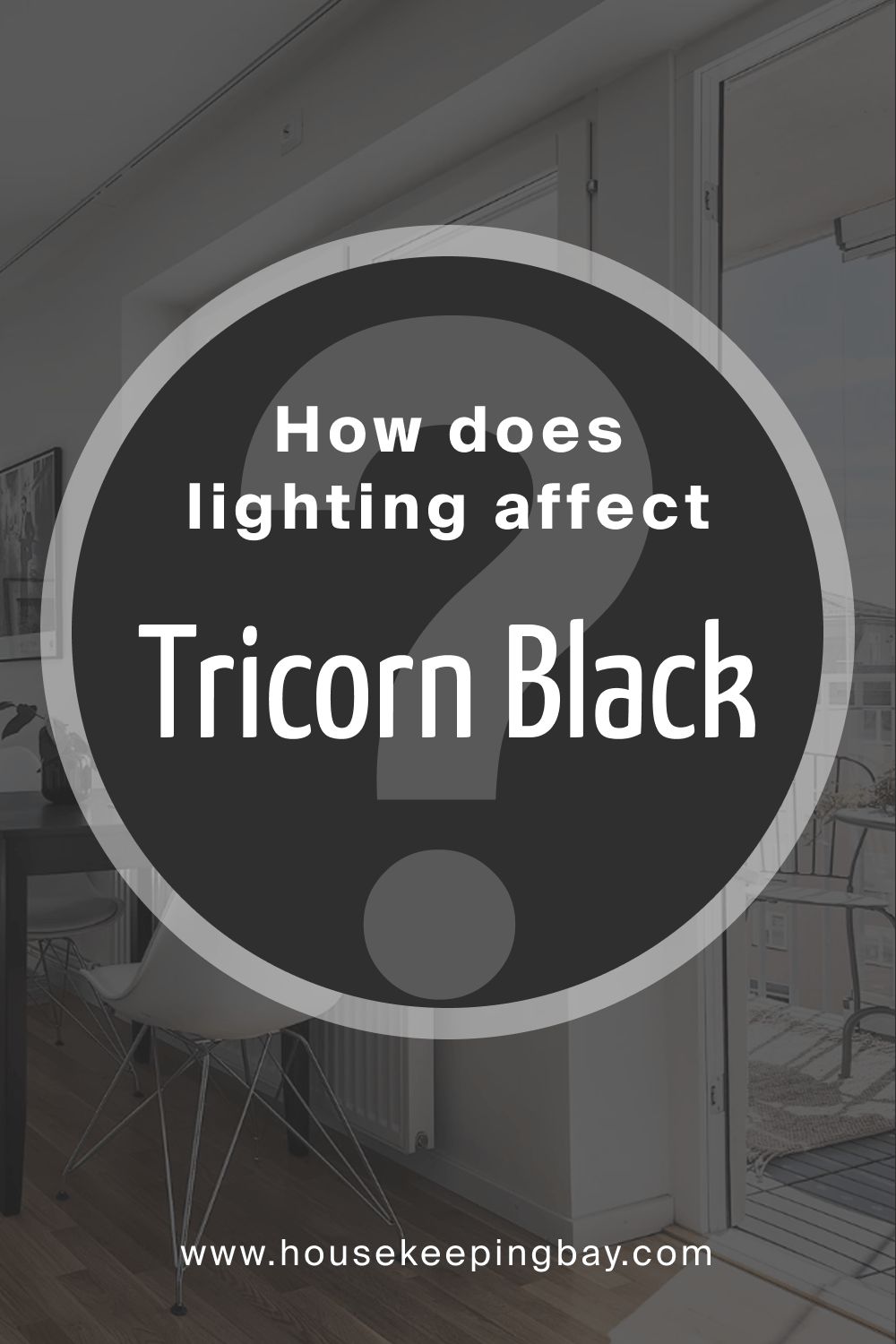 How does lighting affect SW 6258 Tricorn Black