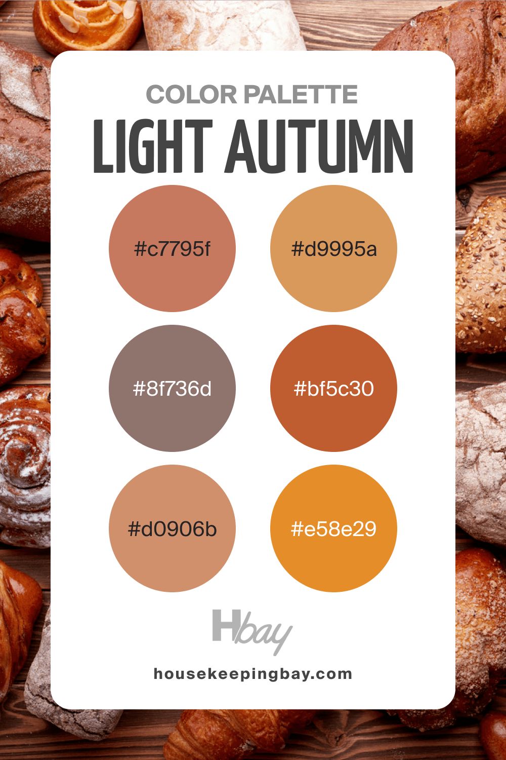 Light autumn color palette