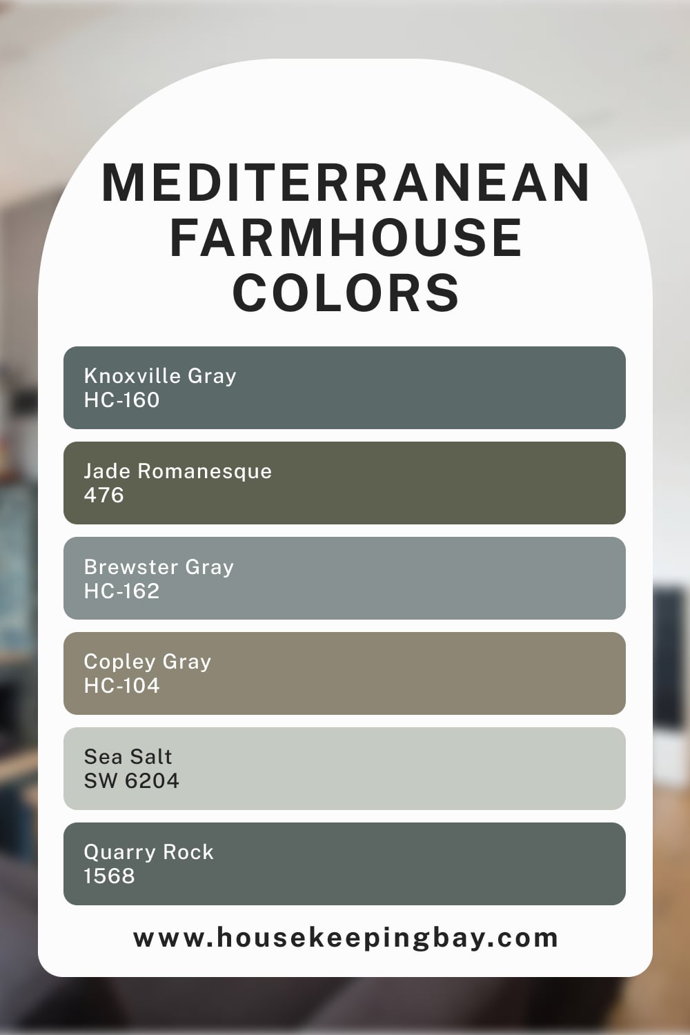 Mediterranean Farmhouse Color Palette