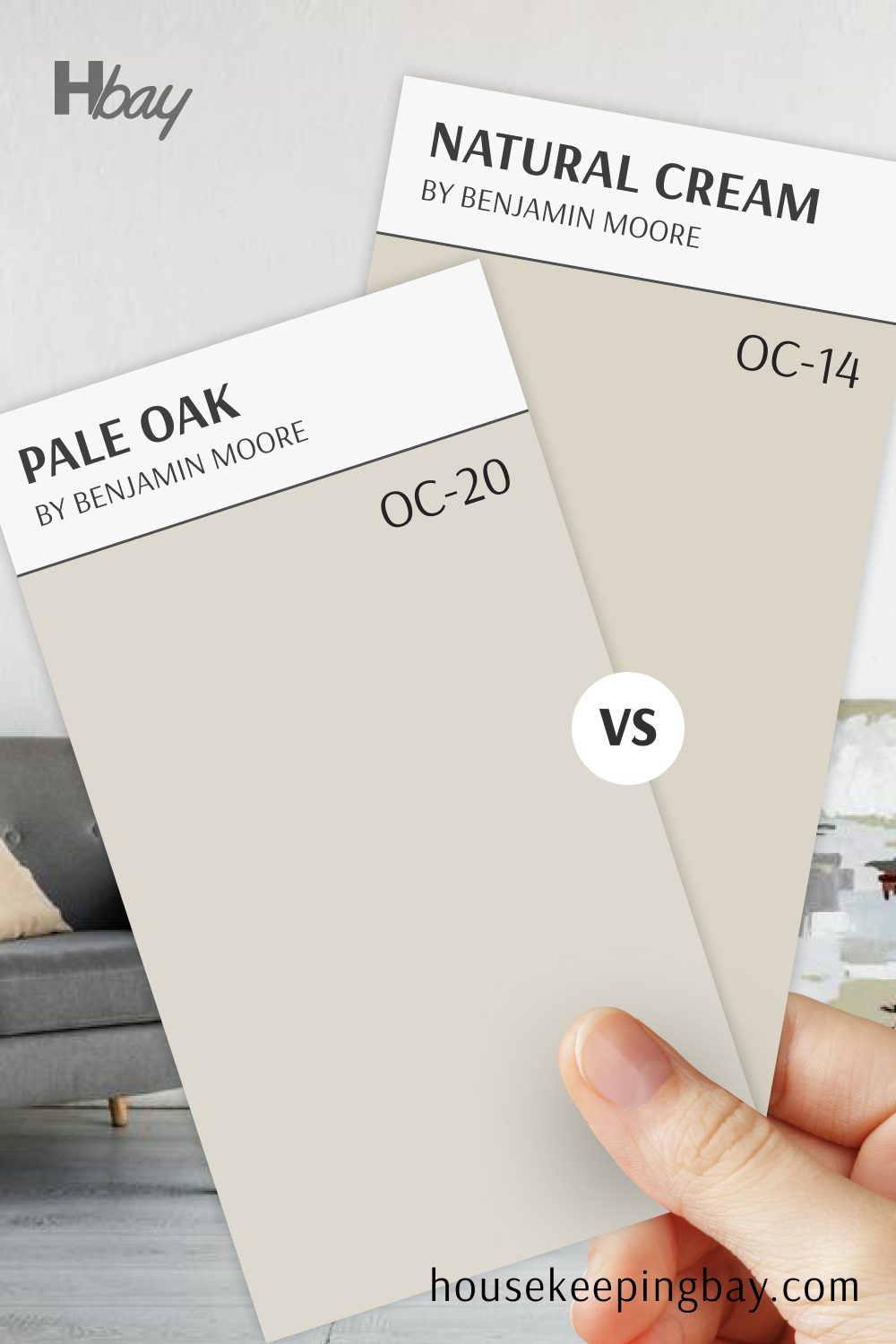 Natural Cream (OC-14) vs Pale Oak (OC-20)