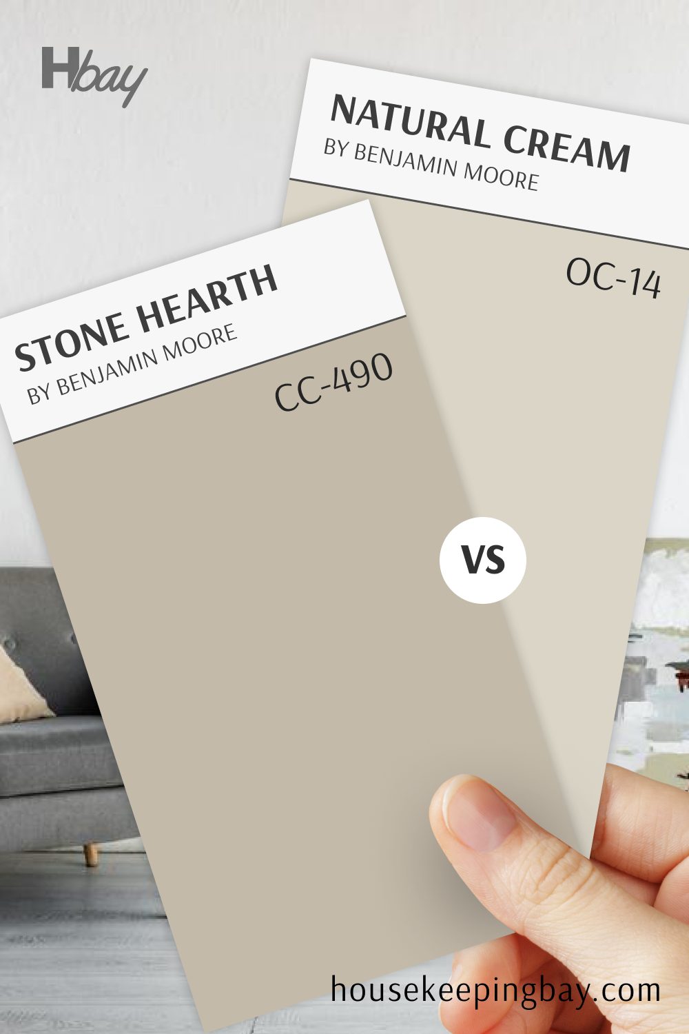 Natural Cream (OC-14) vs Stone Hearth (984)