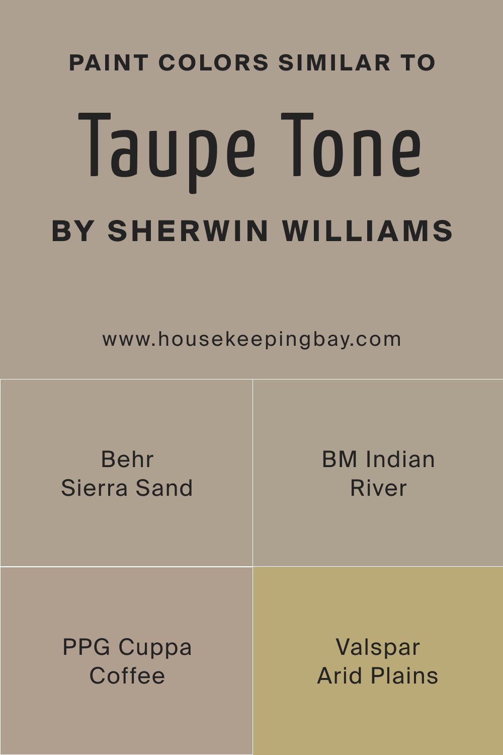 Paint Colors Similar to Taupe Tone SW 7633 by Sherwin Williams