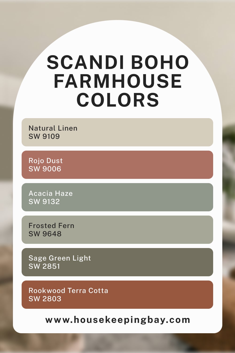 Scandi Boho Farmhouse Color Palette