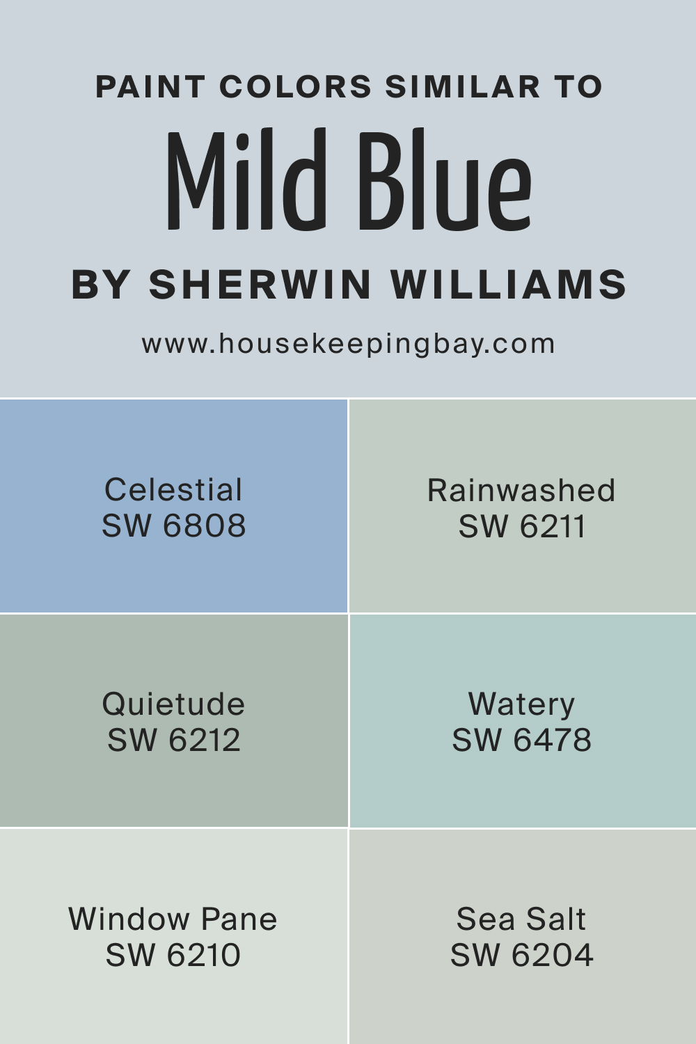 Similar Colors That Can Be Used Instead of SW Mild Blue