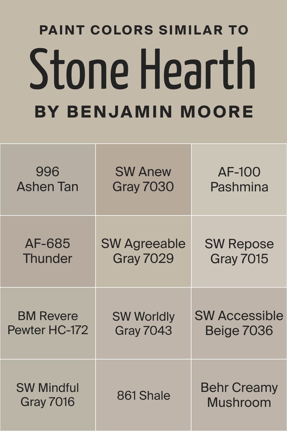 Similar Colors to Use Instead of the Stone Hearth Paint Color