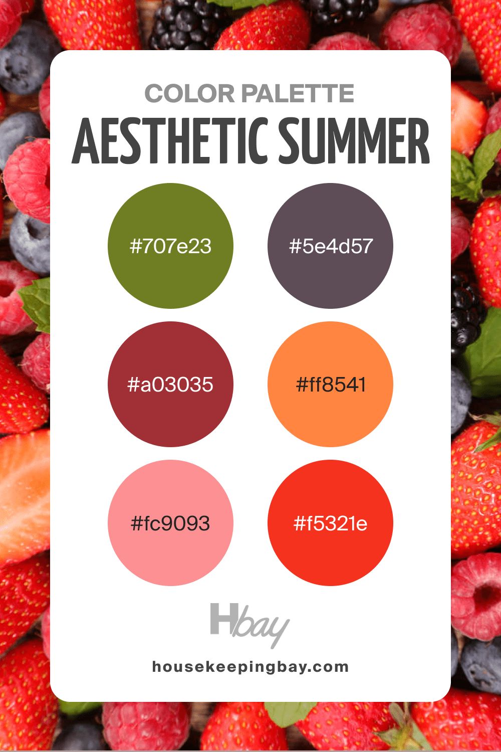 Summer color palette aesthetic