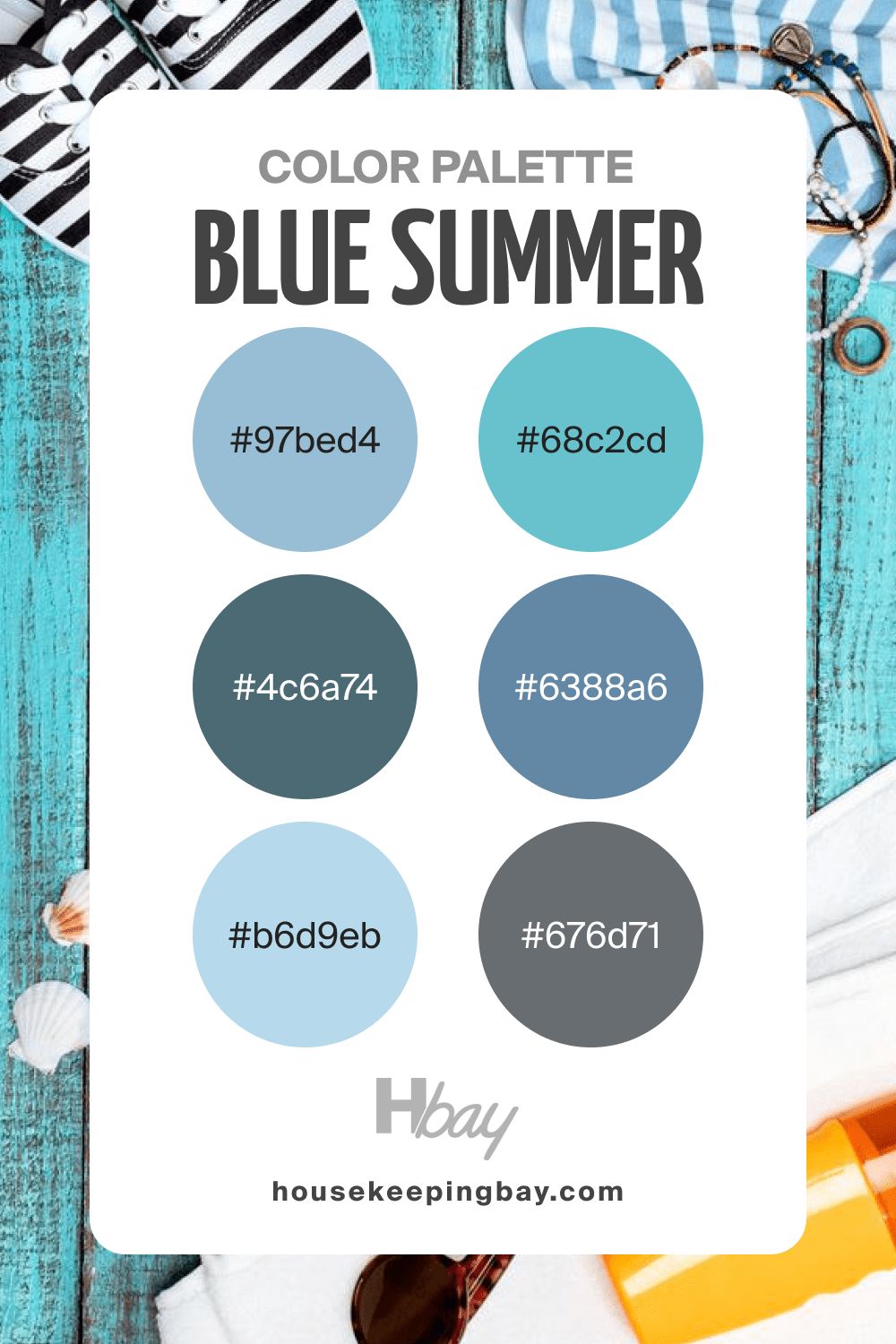 Summer color palette blue