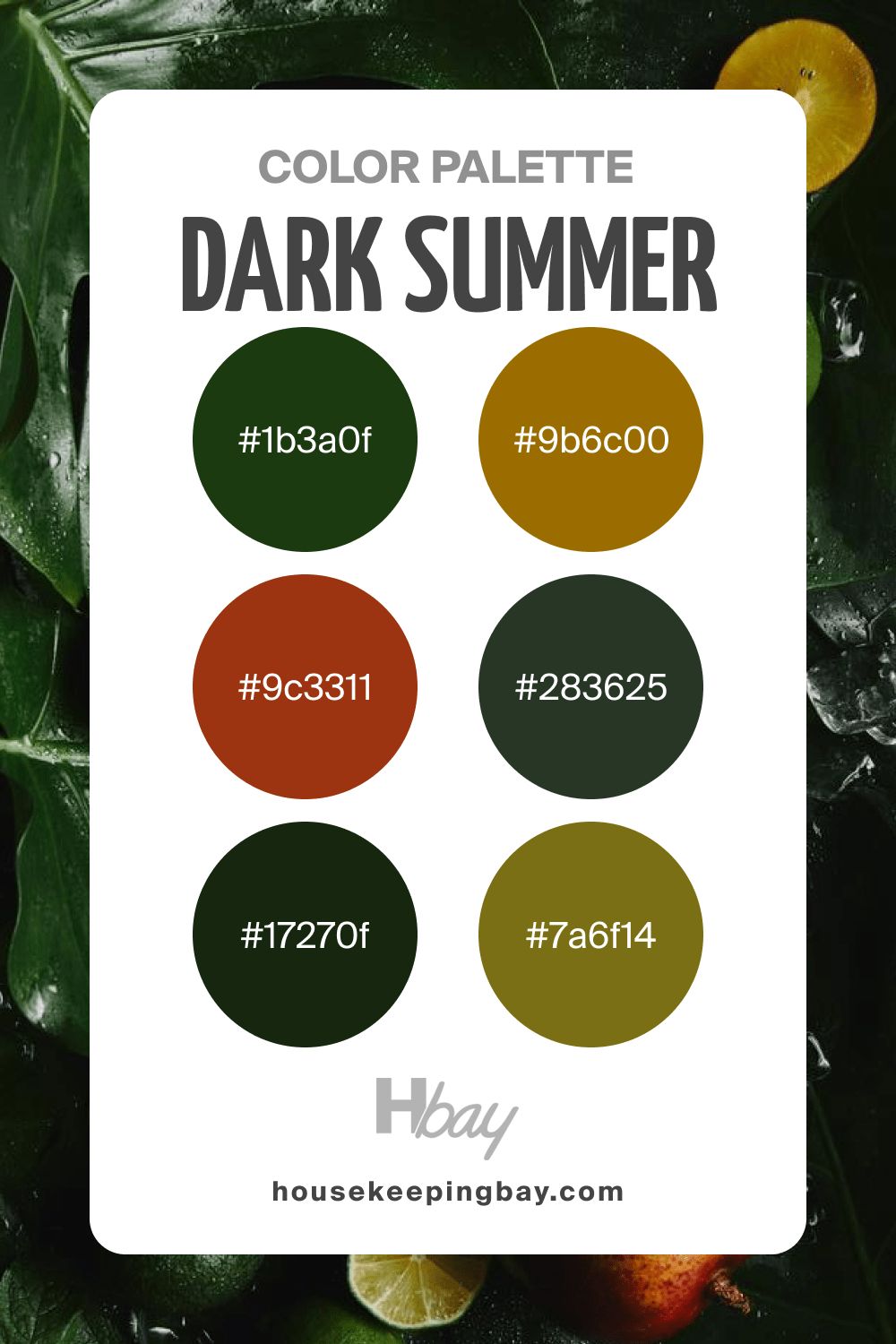 Summer color palette dark