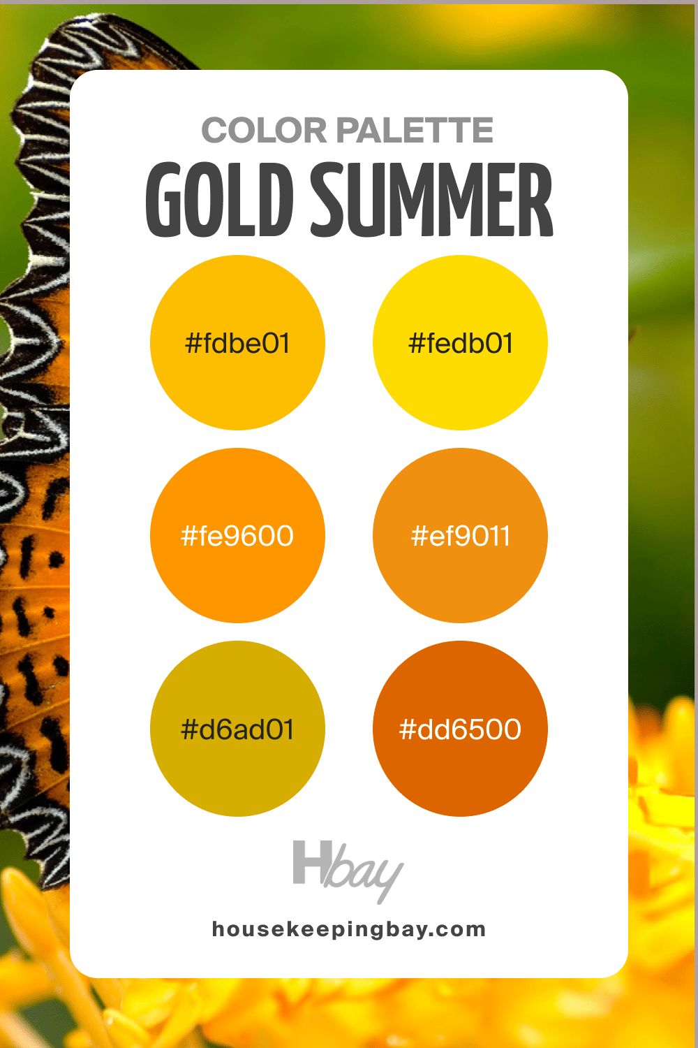 Summer color palette gold
