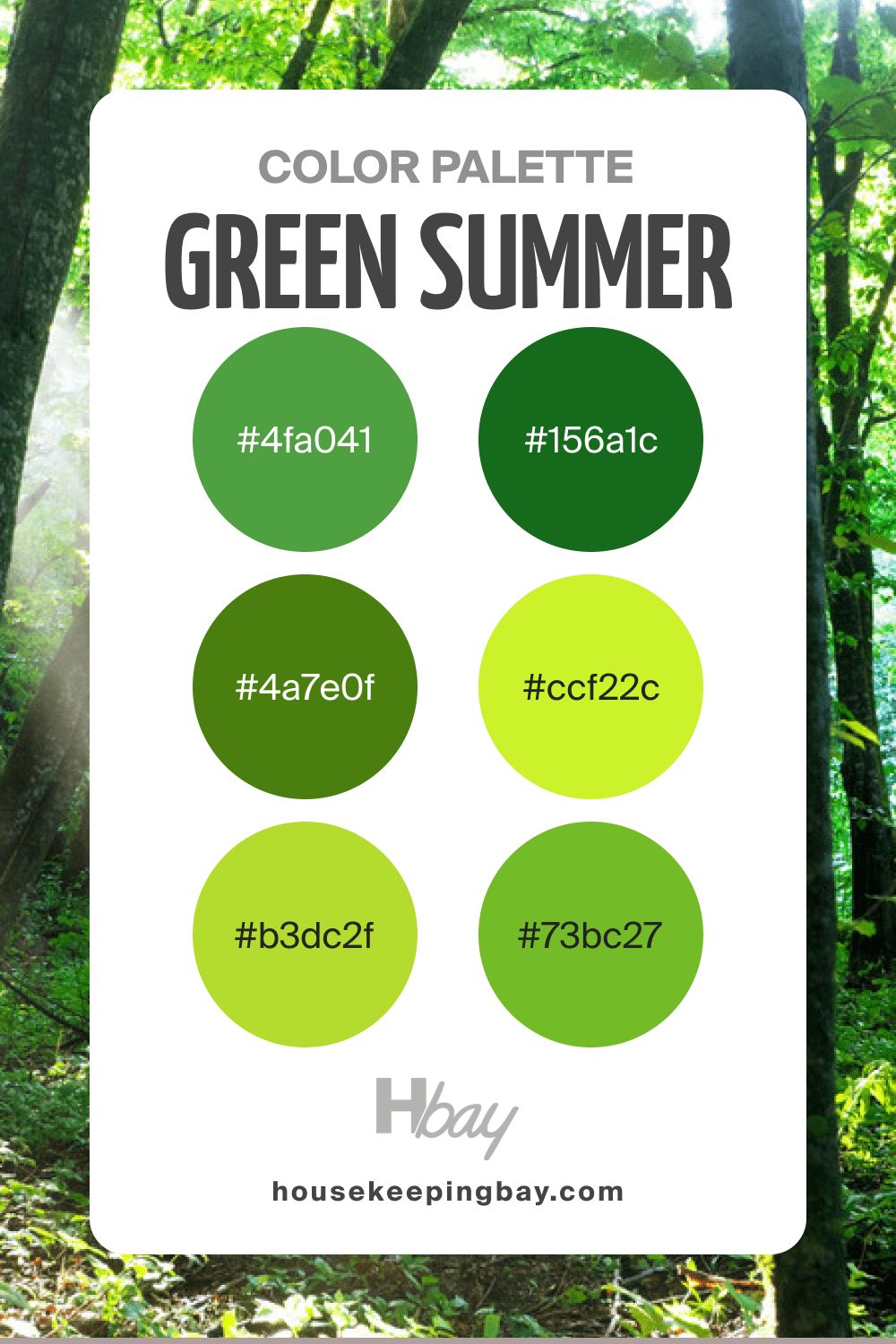 Summer color palette green