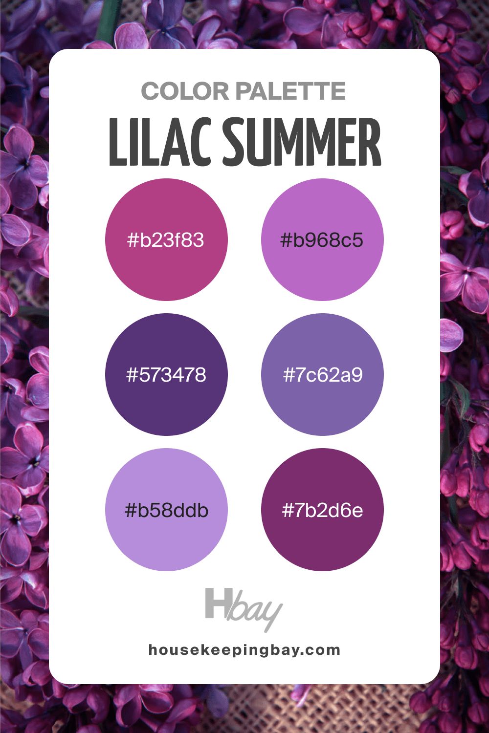 Summer color palette lilac