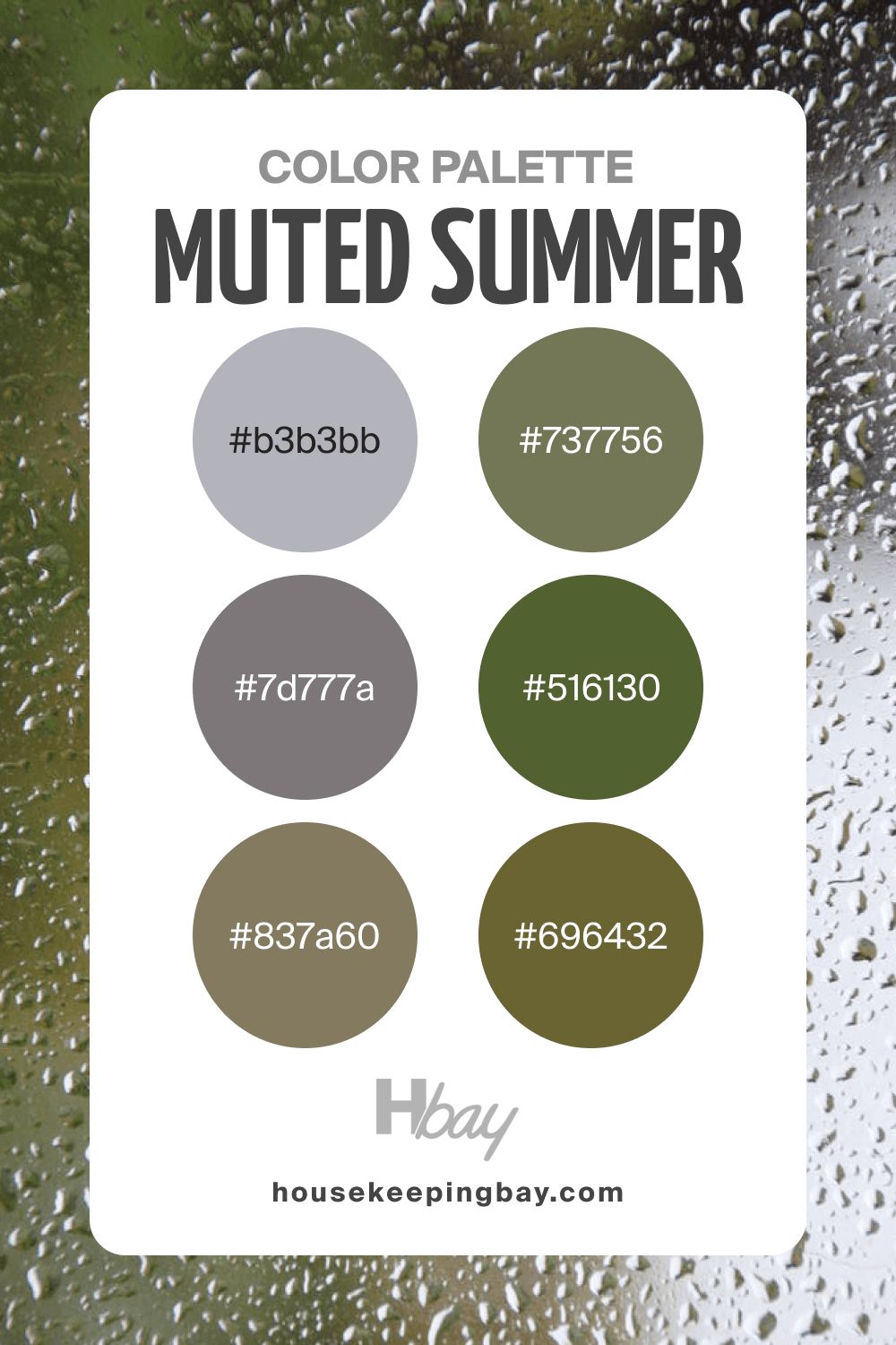 Summer color palette muted
