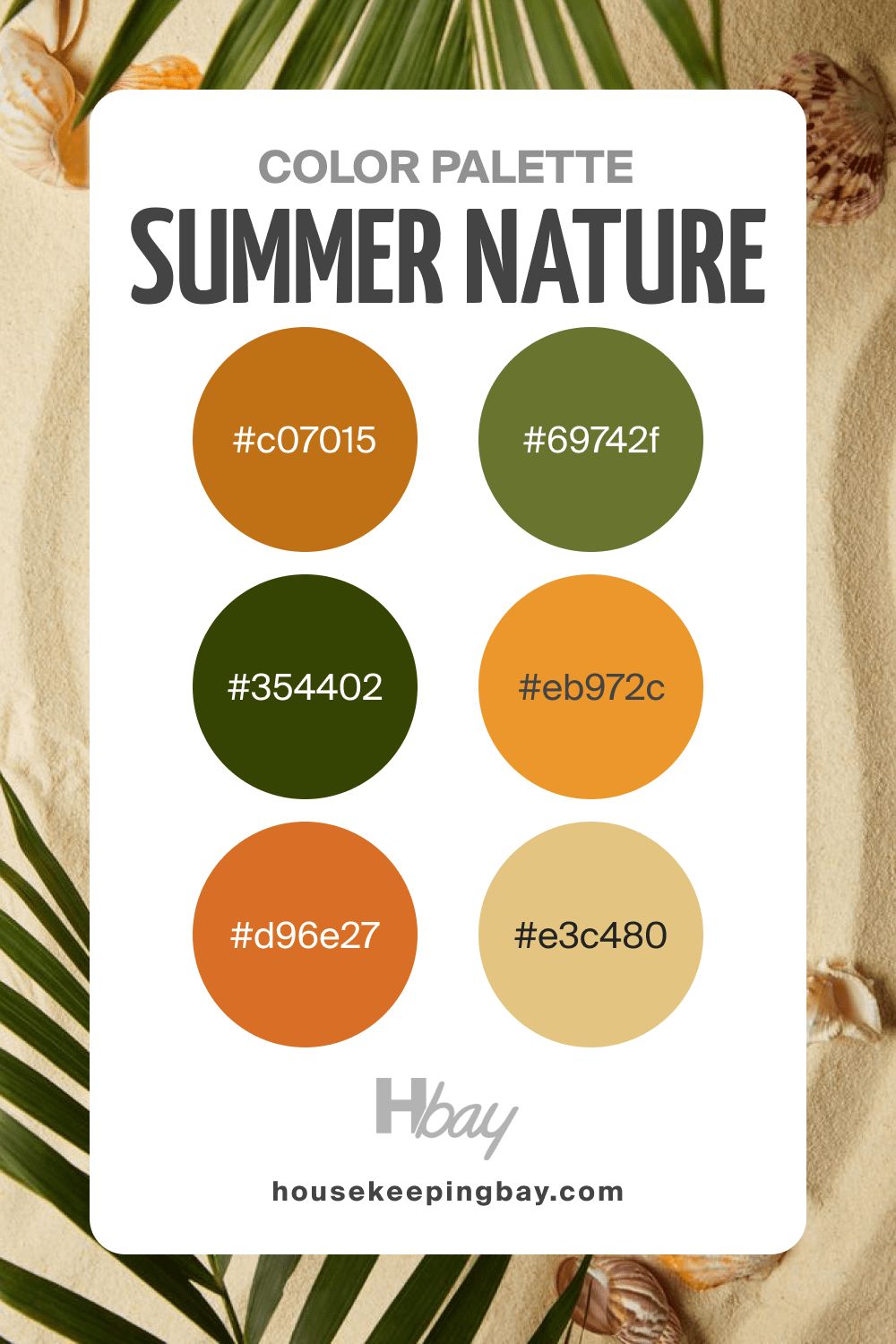 Summer color palette nature