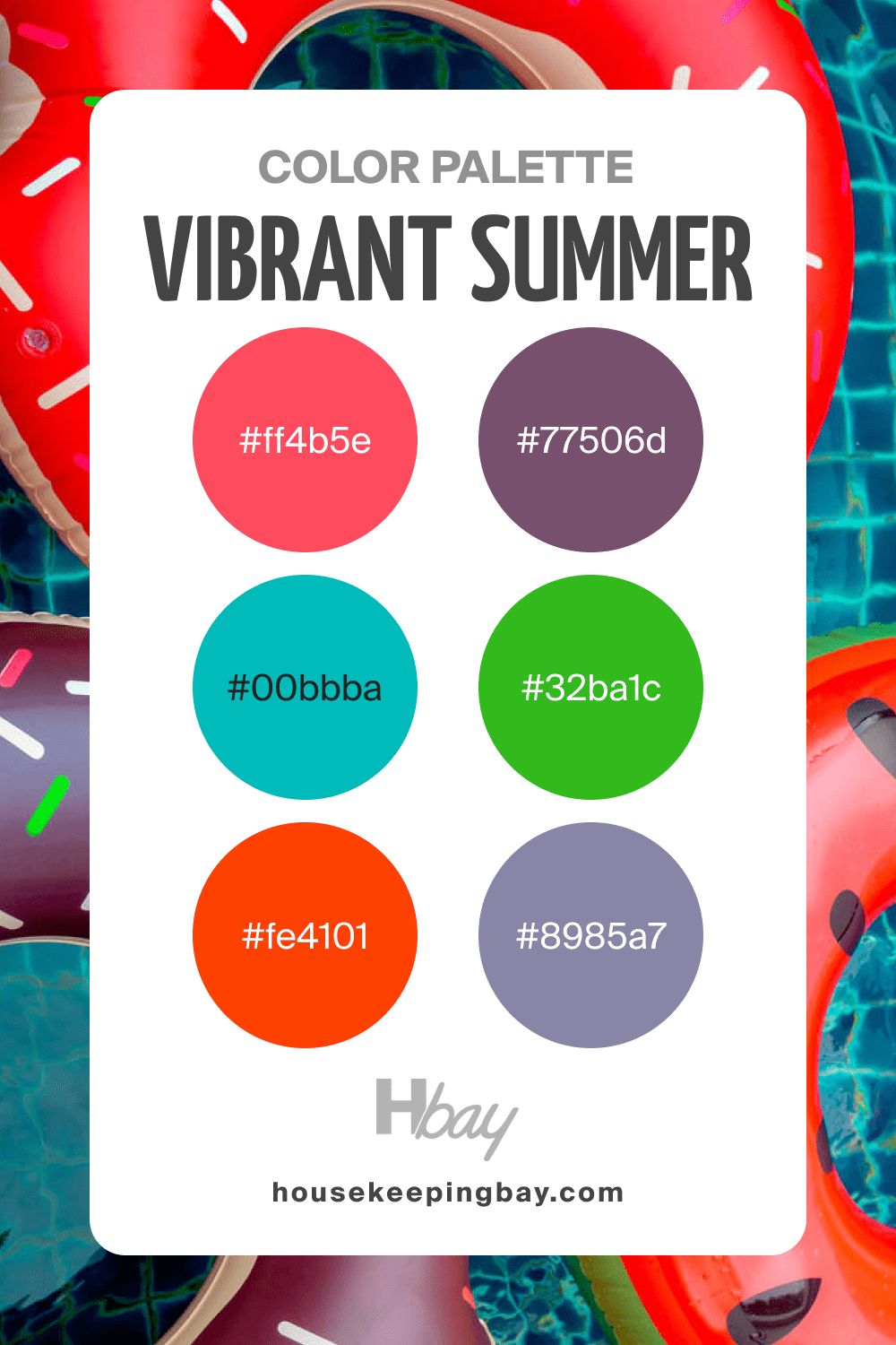 Summer color palette vibrant