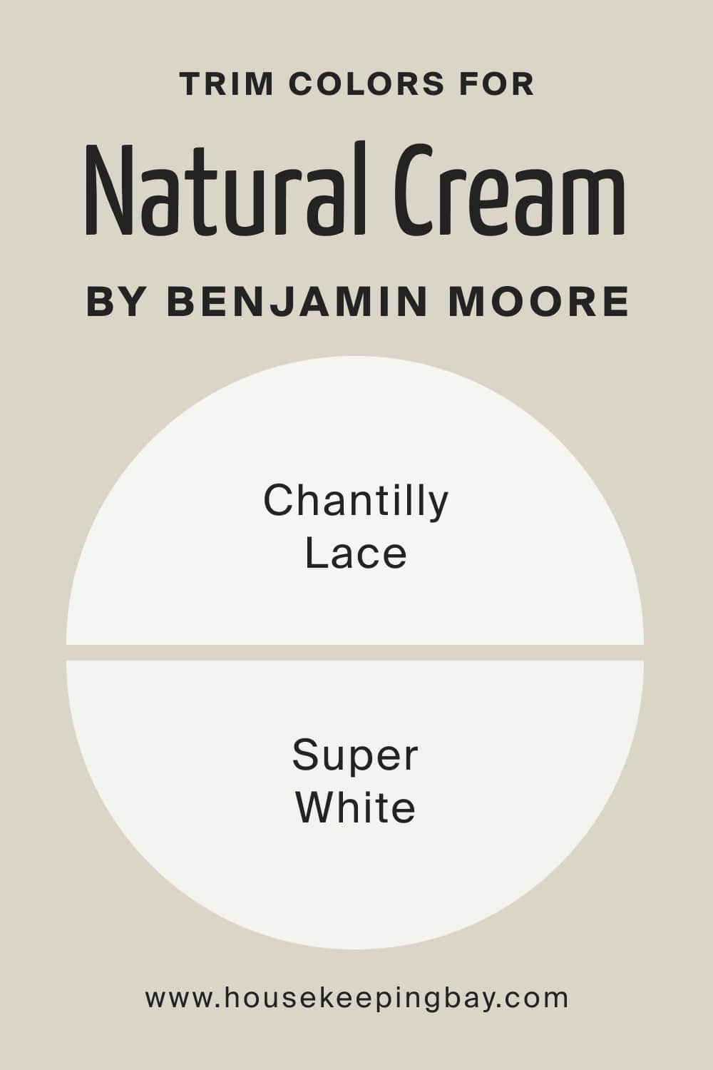 Trim Colors for Natural Cream OC 14 by Sherwin Williams