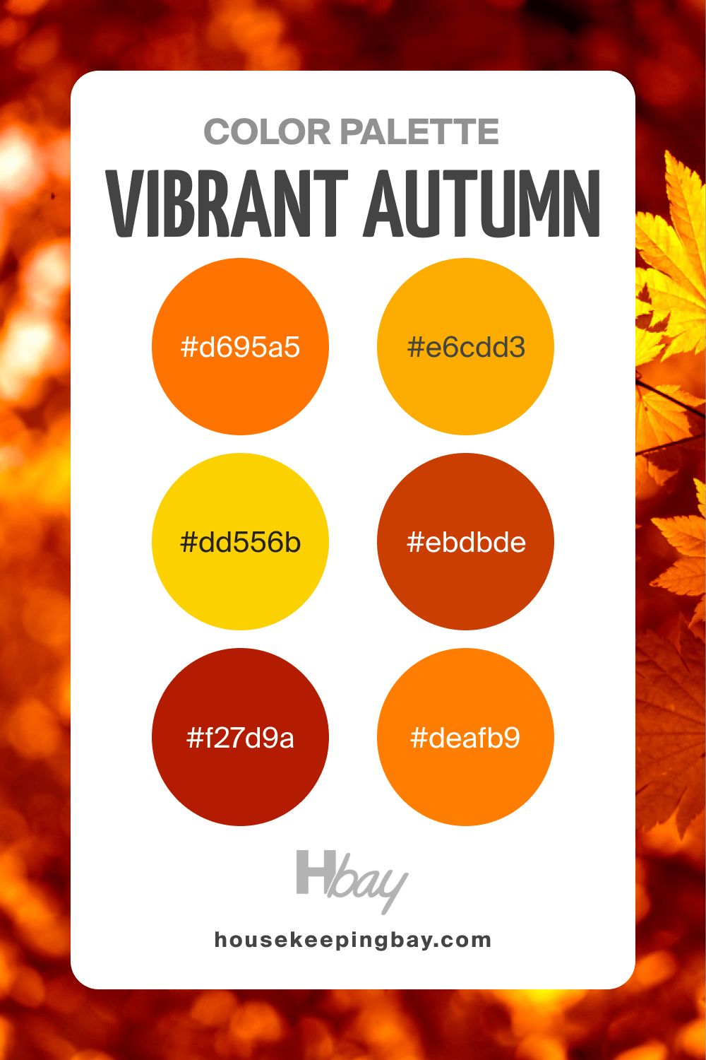 Vibrant autumn color palette