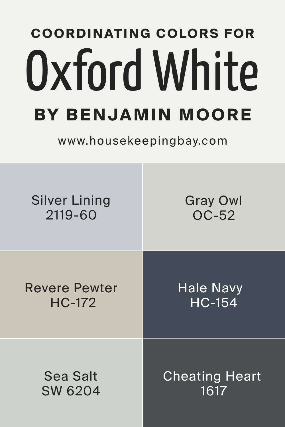 What Coordinating Colors BM Oxford White Has