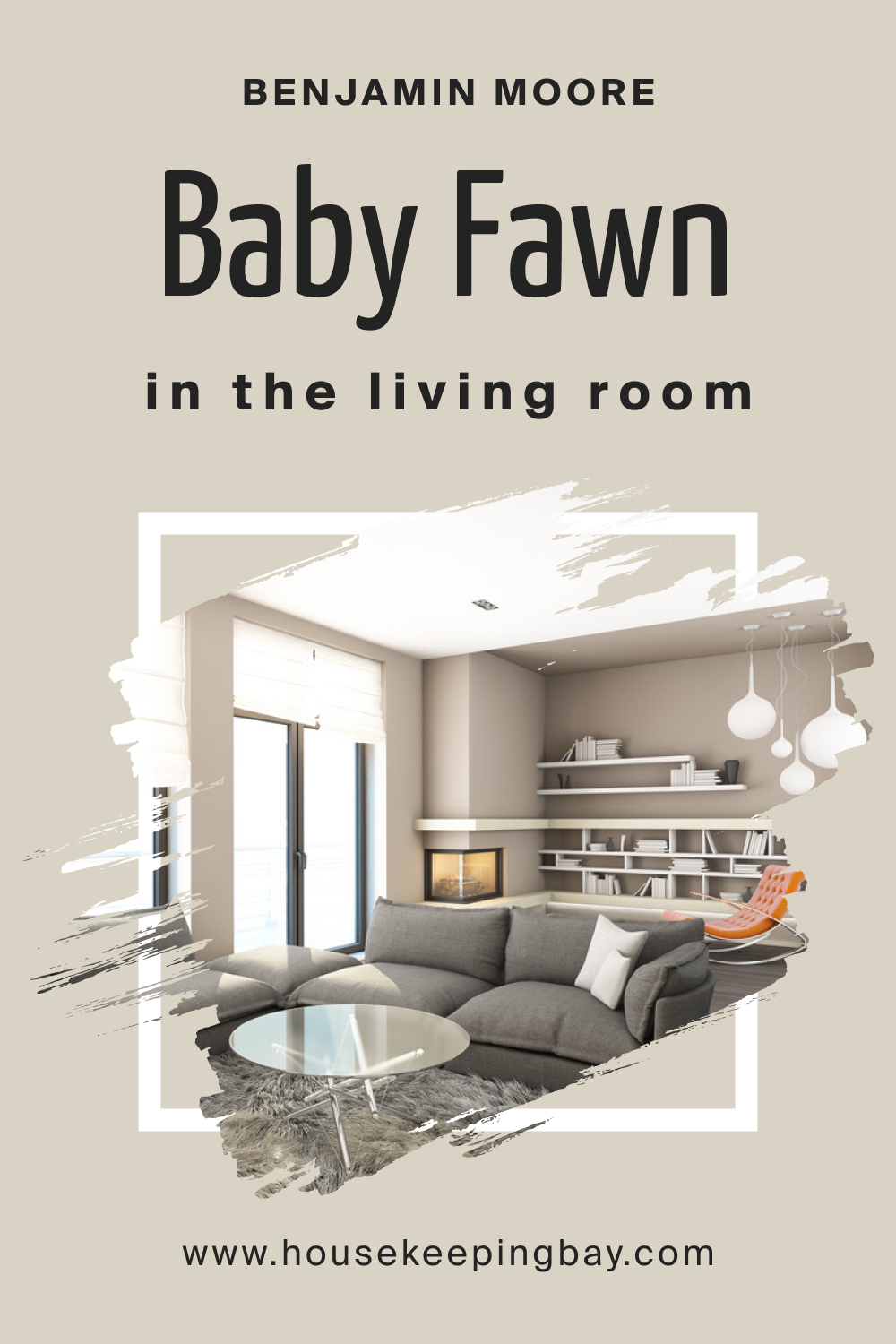 Benjamin Moore. Baby Fawn OC 15 in the Living Room