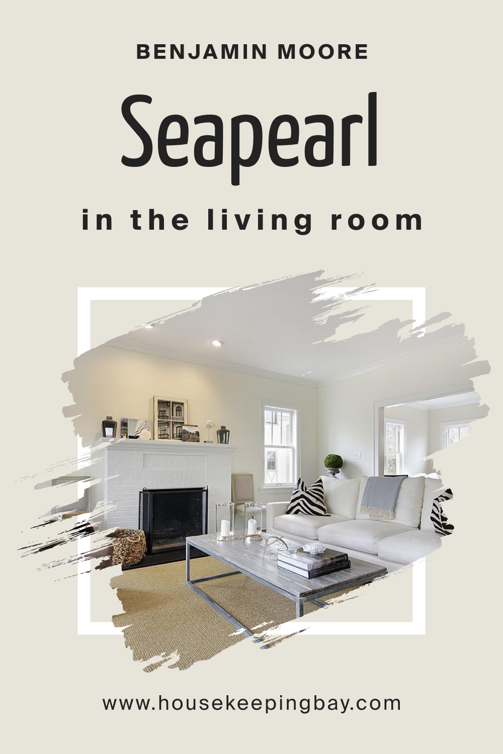 Benjamin Moore. Seapearl OC 19 in the Living Room