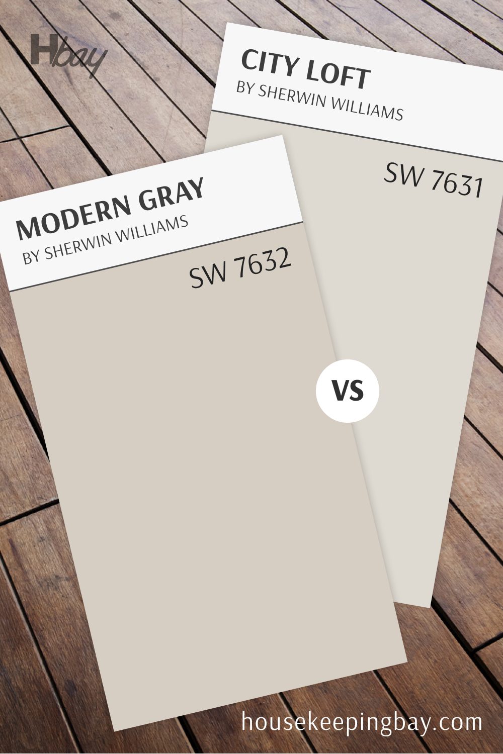 City Loft (SW 7631) vs Modern Gray (SW 7632)