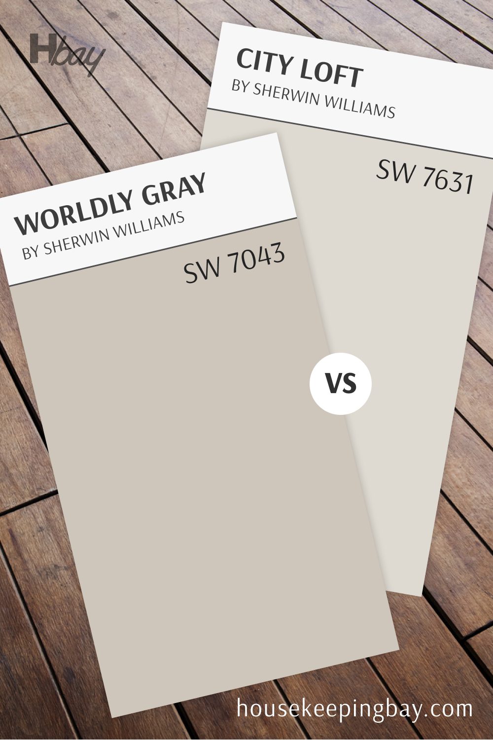 City Loft (SW 7631) vs Worldly Gray (SW 7043)