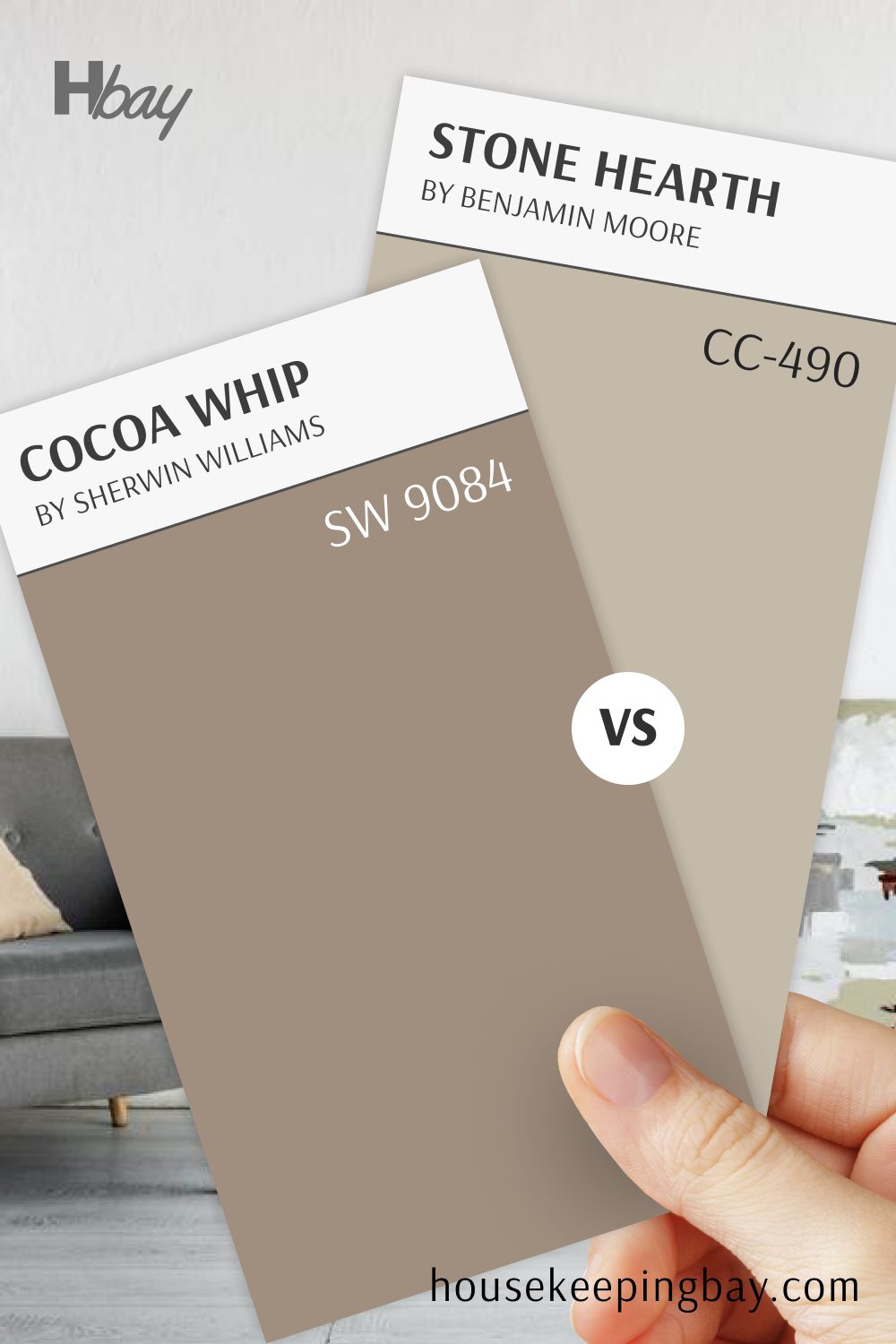 Cocoa Whip (SW 9084) vs Stone Hearth (984)