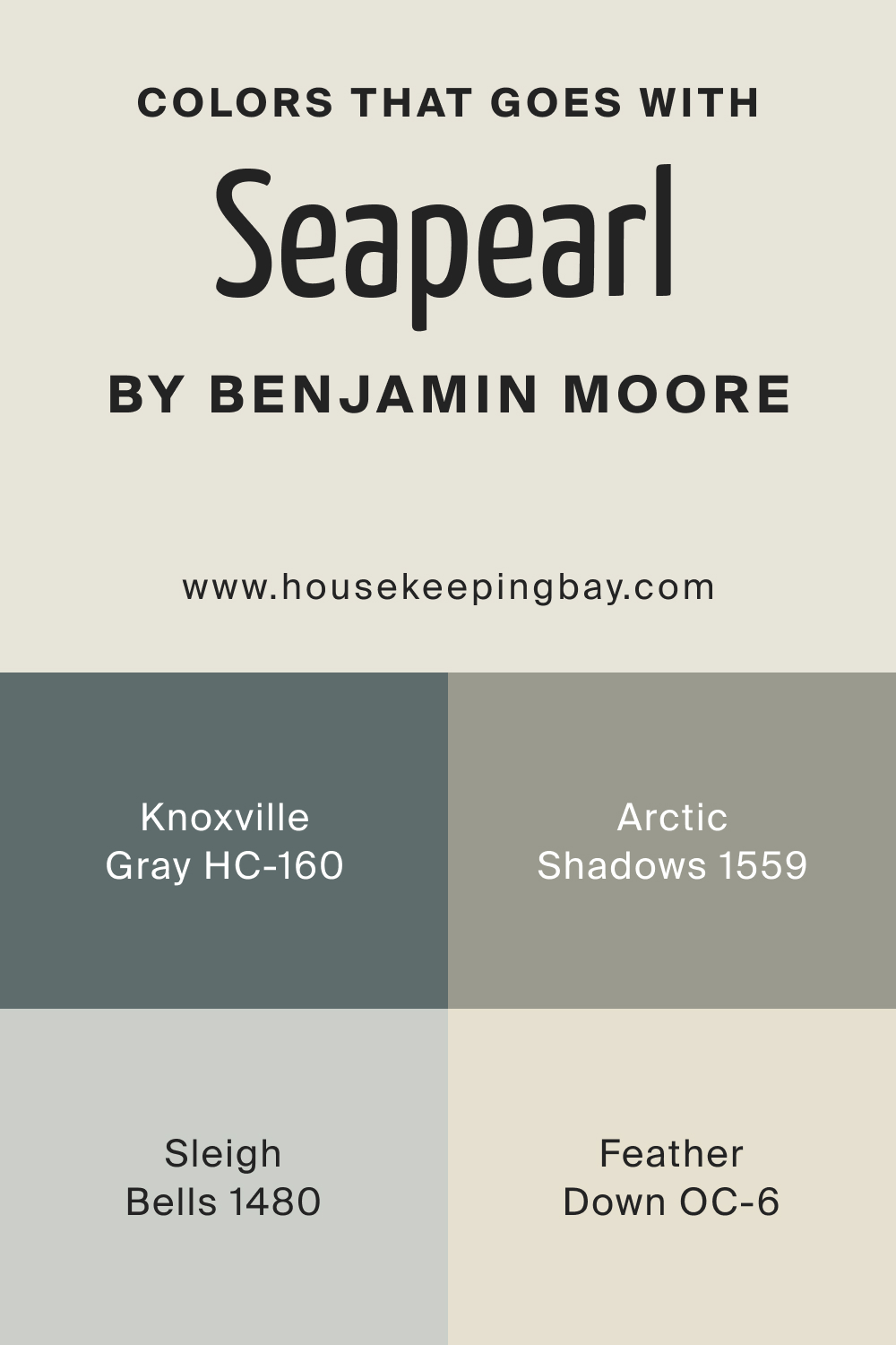 Colors that goes with Seapearl OC 19 by Benjamin Moore