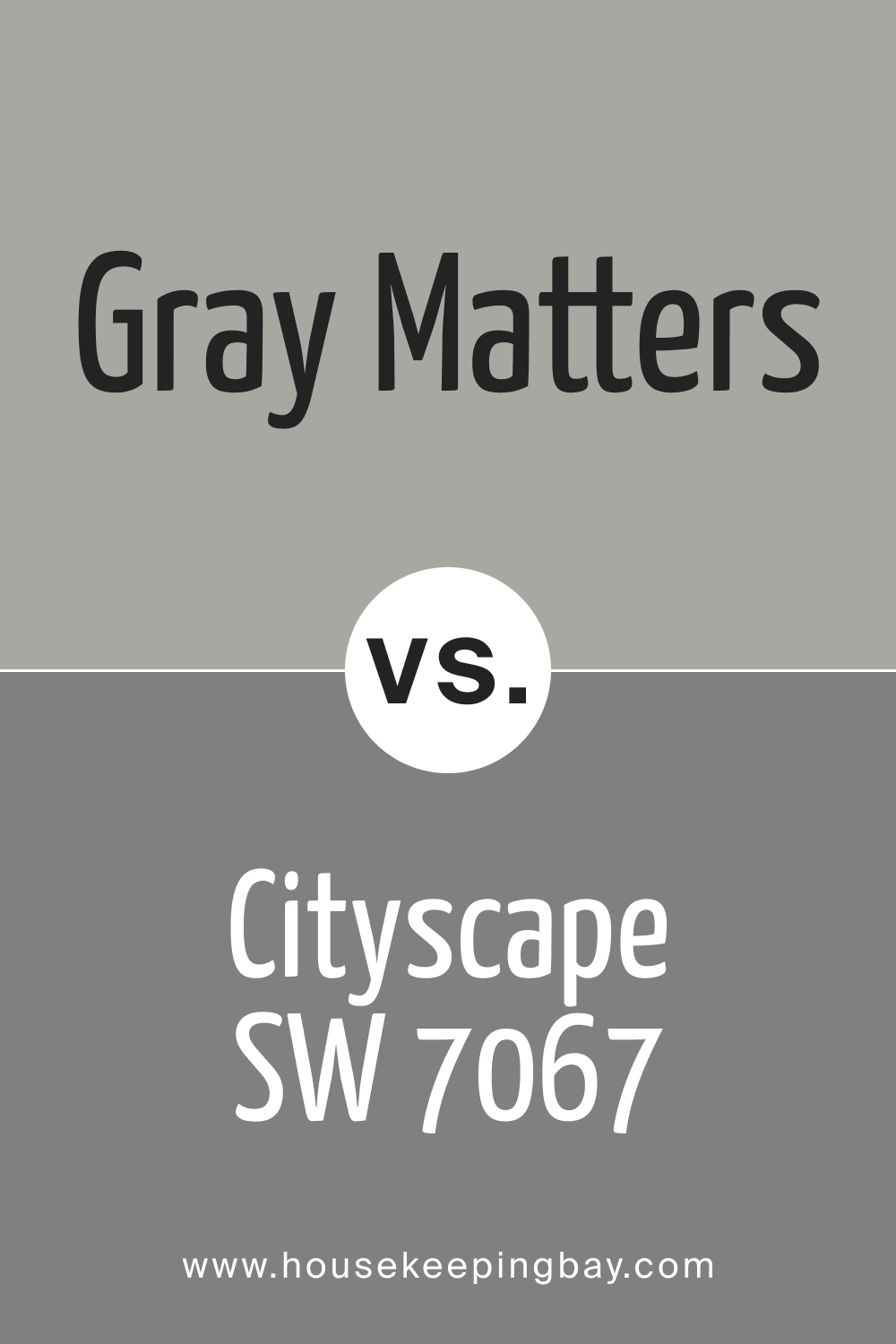 Gray Matters SW 7066 vs Cityscape SW 7067
