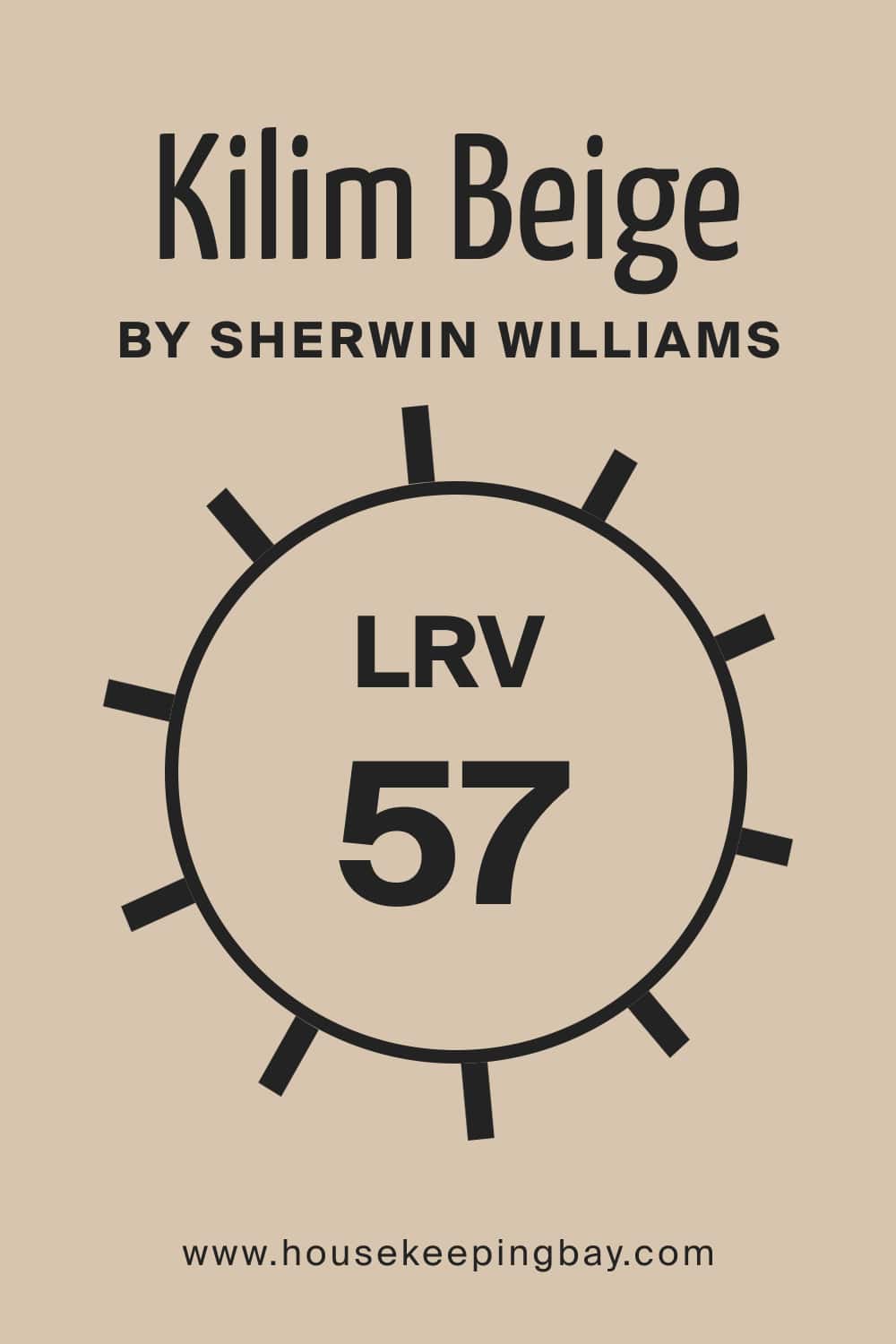 Kilim Beige SW 6106 by Sherwin Williams. LRV – 57