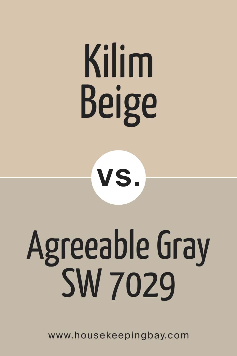 Kilim Beige SW 6106 vs Agreeable Gray SW 7029