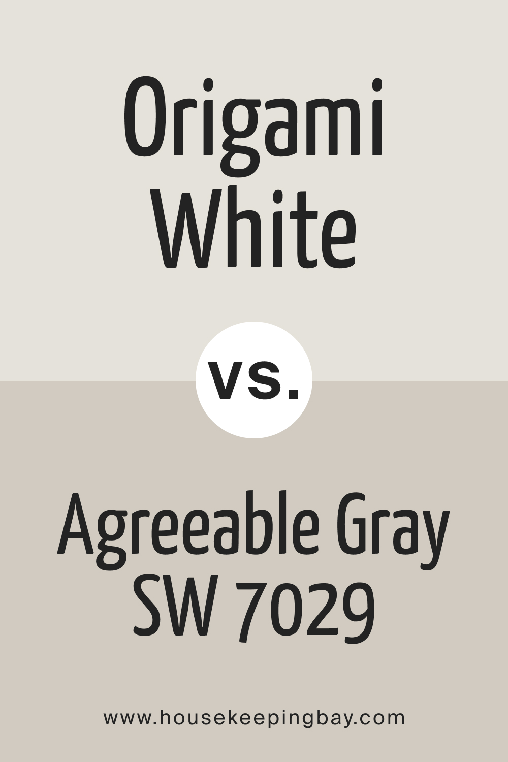 Origami White SW 7636 vs Agreeable Gray SW 7029