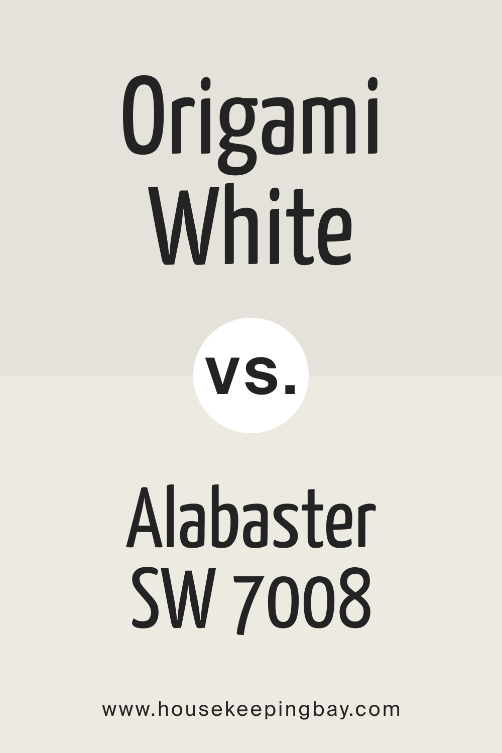 Origami White SW 7636 vs Alabaster SW 7008