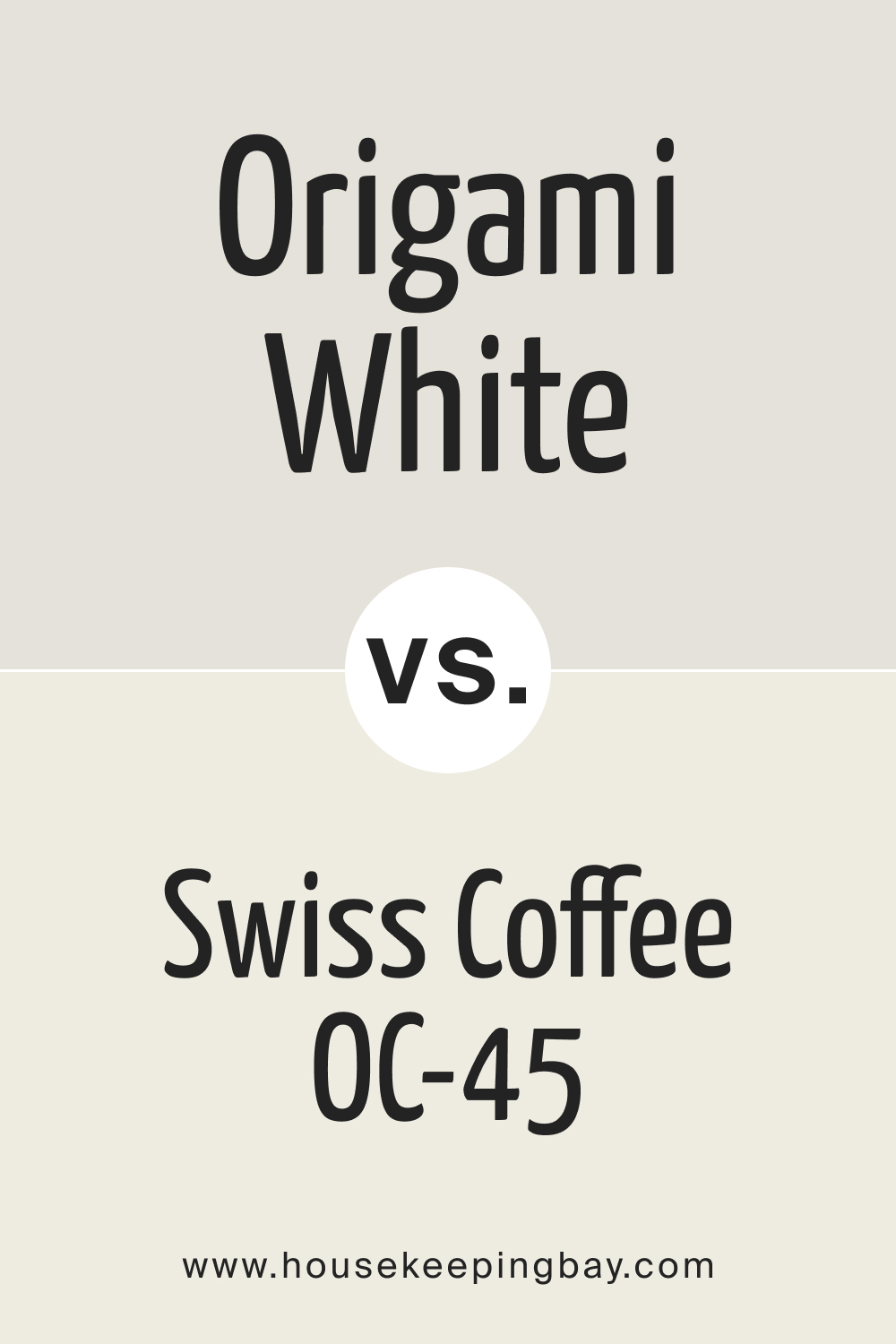 Origami White SW 7636 vs Swiss Coffee OC 45