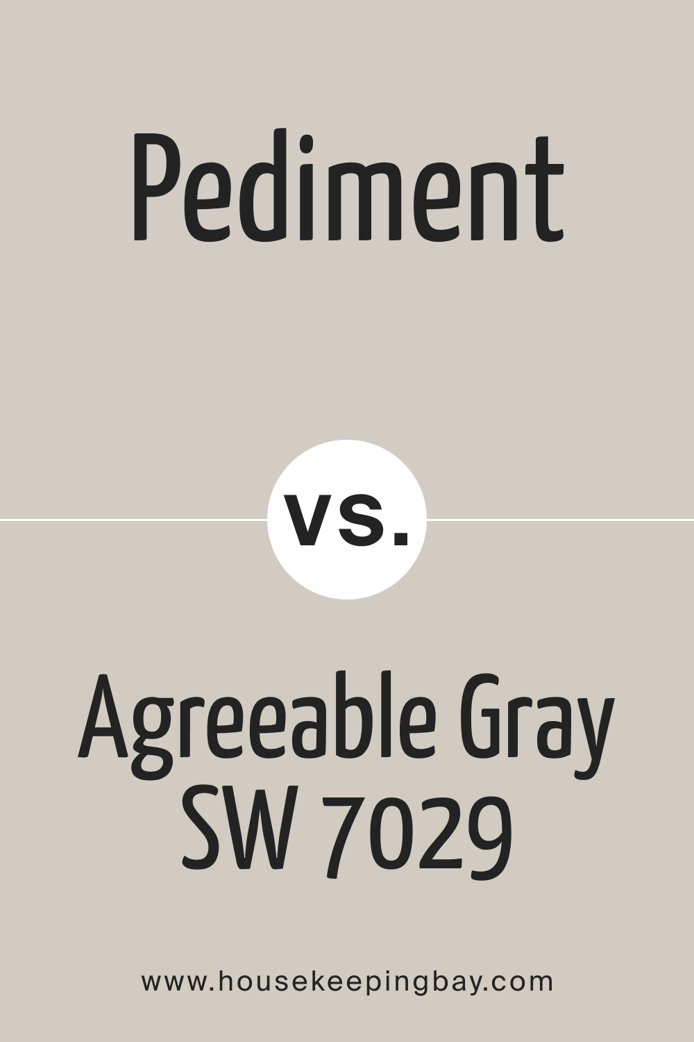 Pediment SW 7634 vs Agreeable Gray SW 7029