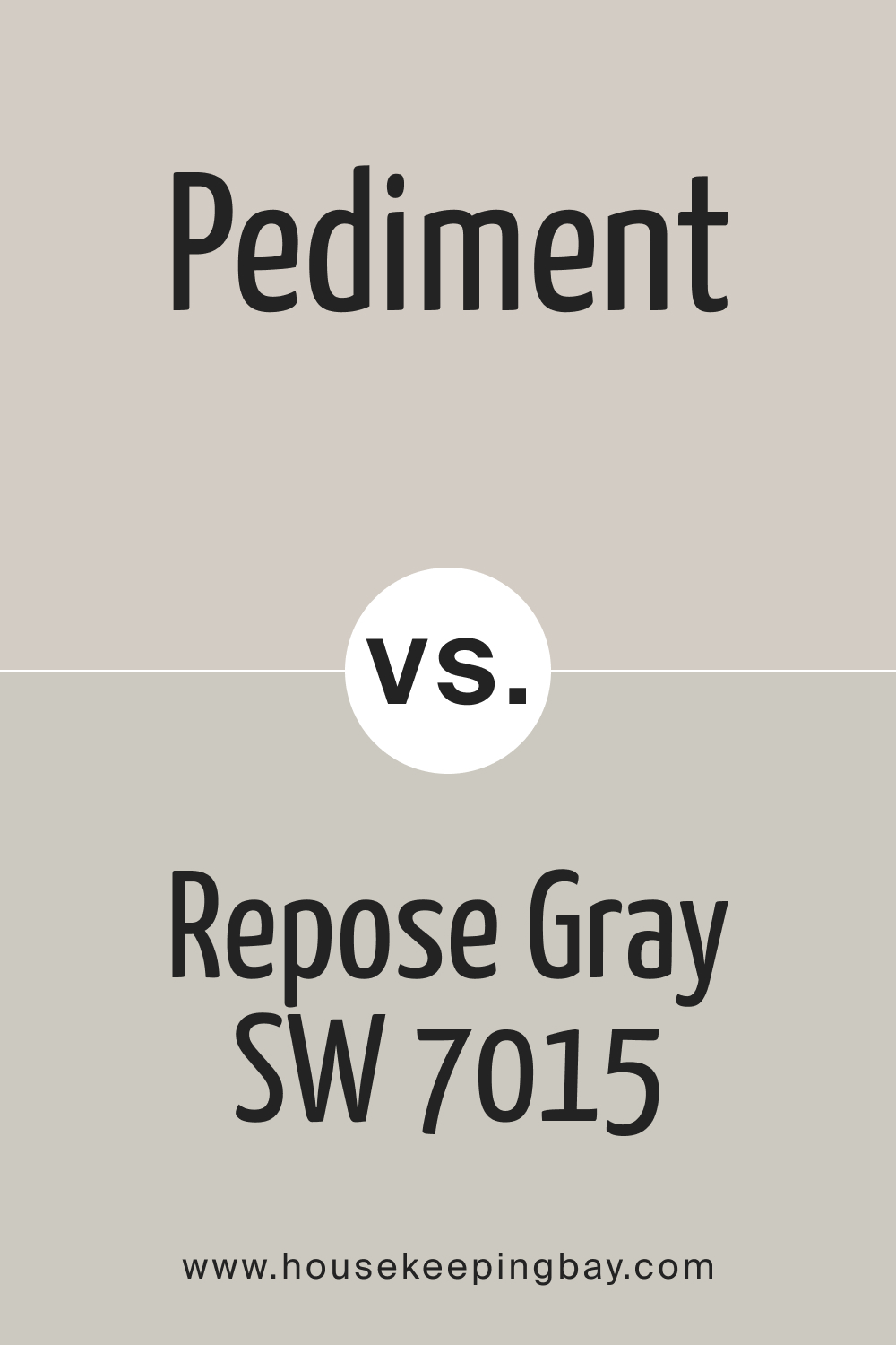 Pediment SW 7634 vs Repose Gray SW 7015