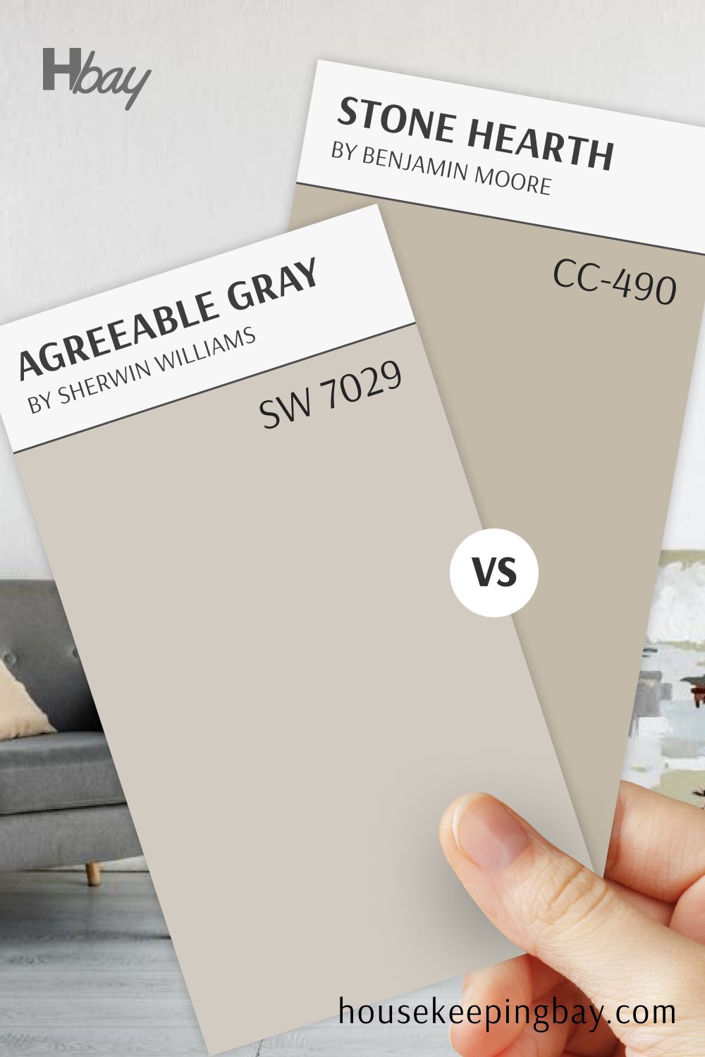 Stone Hearth (984) vs Agreeable Gray (SW 7029)