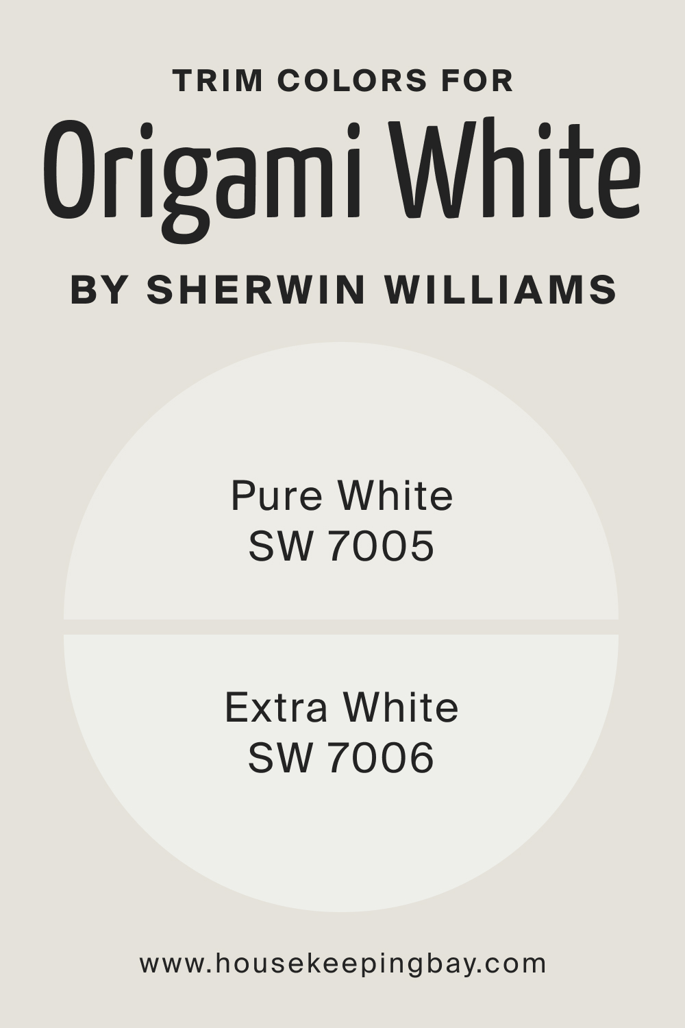 Trim Color for Origami White SW 7636 by Sherwin Williams