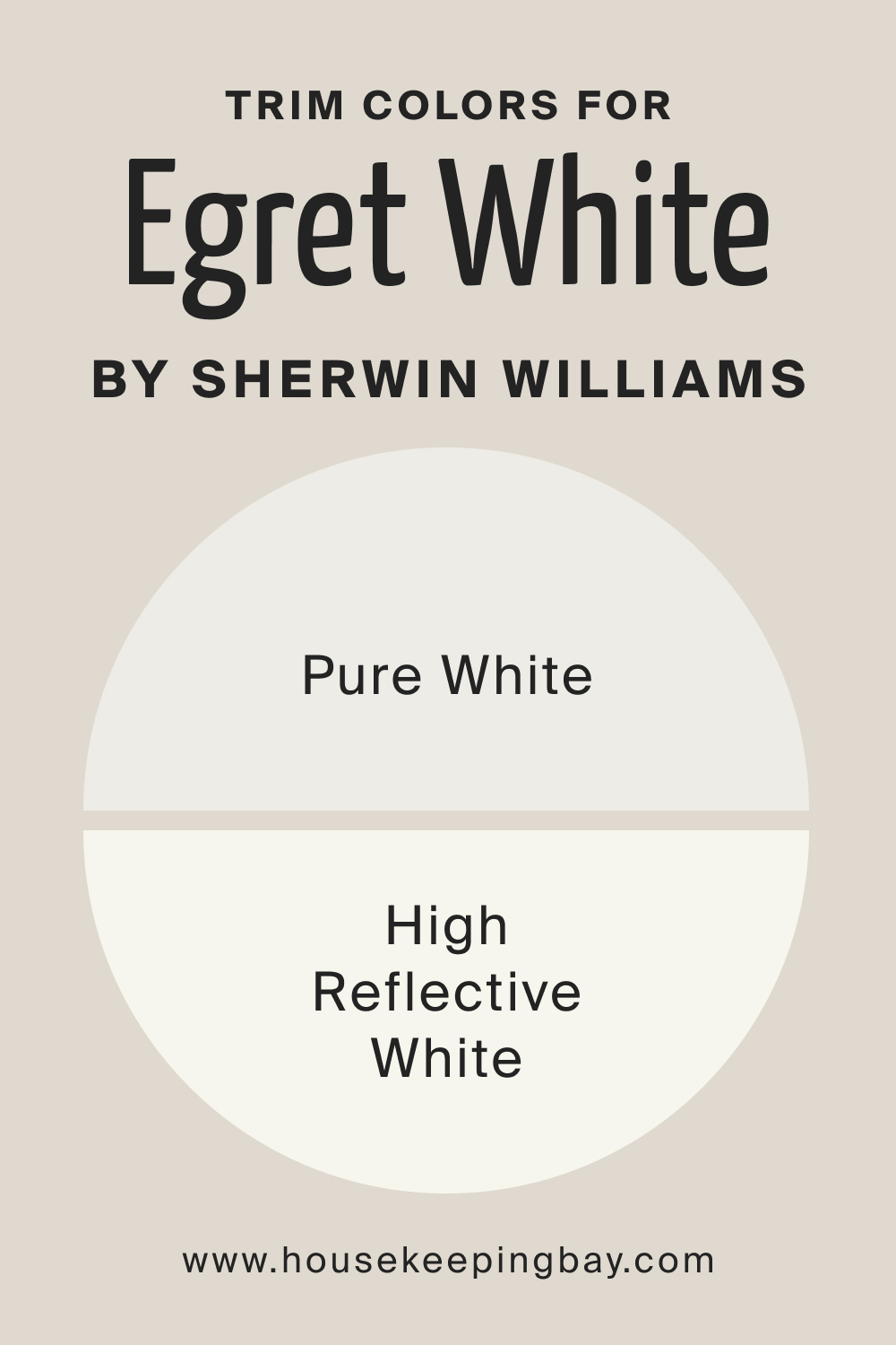 Trim Colors for Egret White SW 7570 by Sherwin Williams